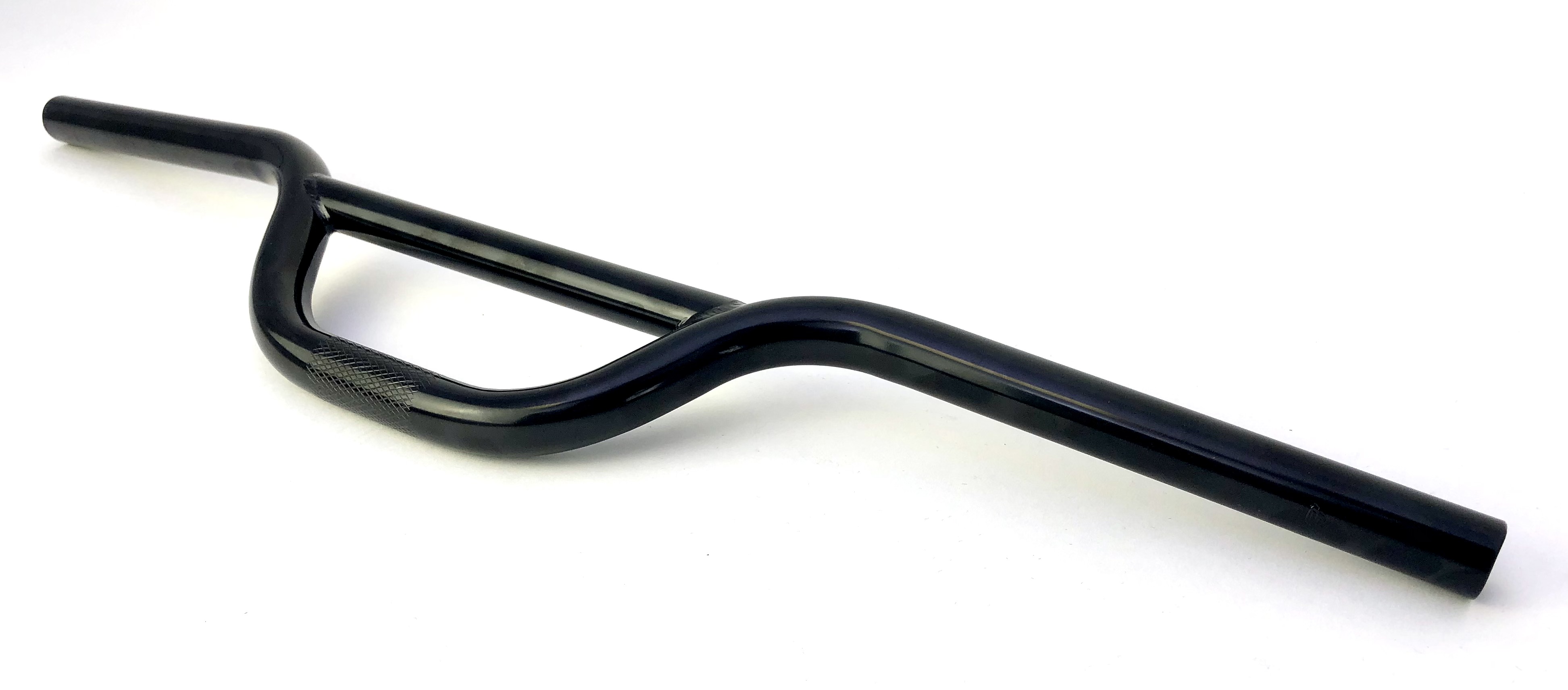Flat 2 Cross Bar - wide and flat handle bar, BMX shape black semi-gloss