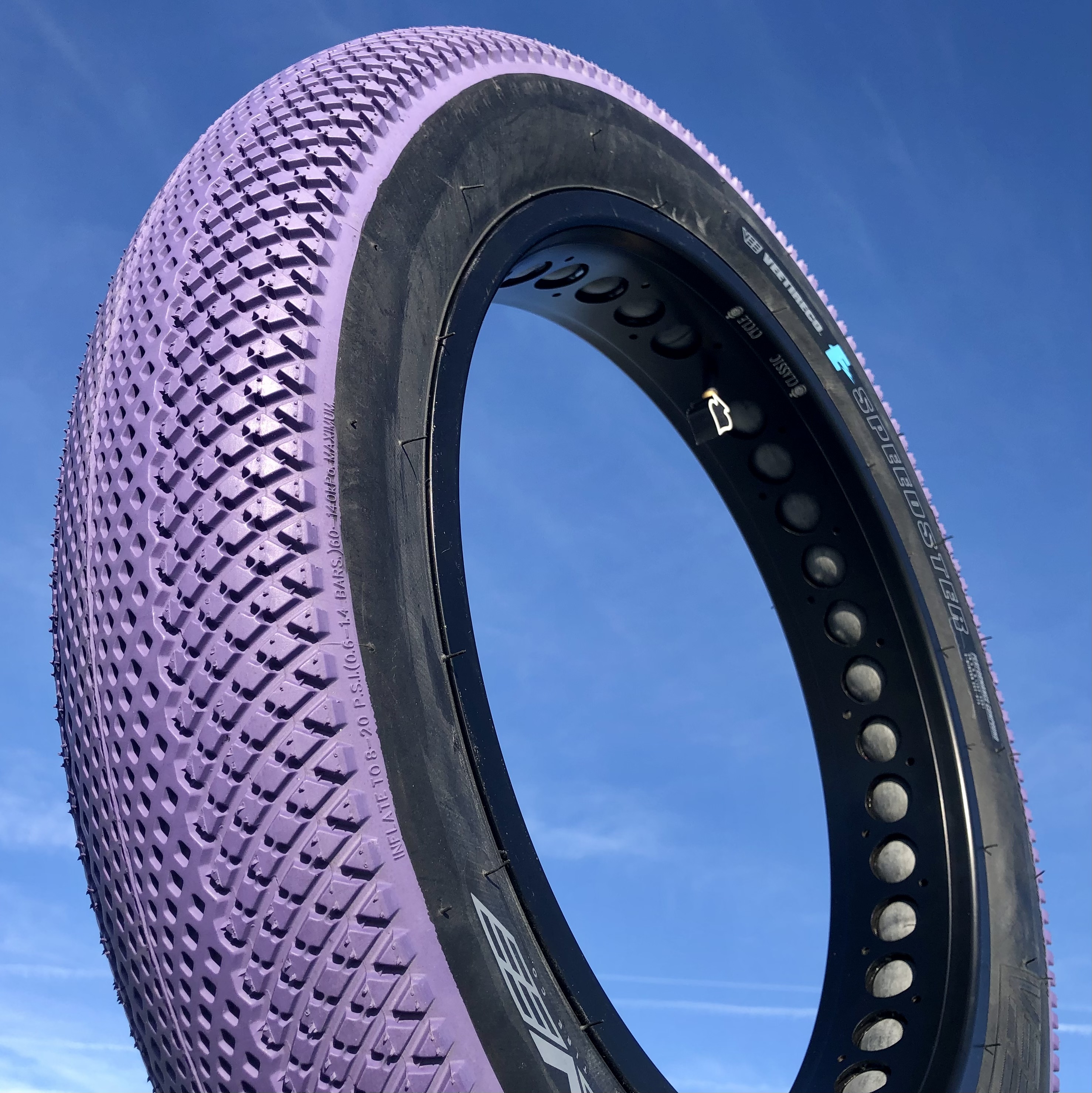 Limited Edition E-Speedster purple with black sidewall,  Tire 20 x 4  inch