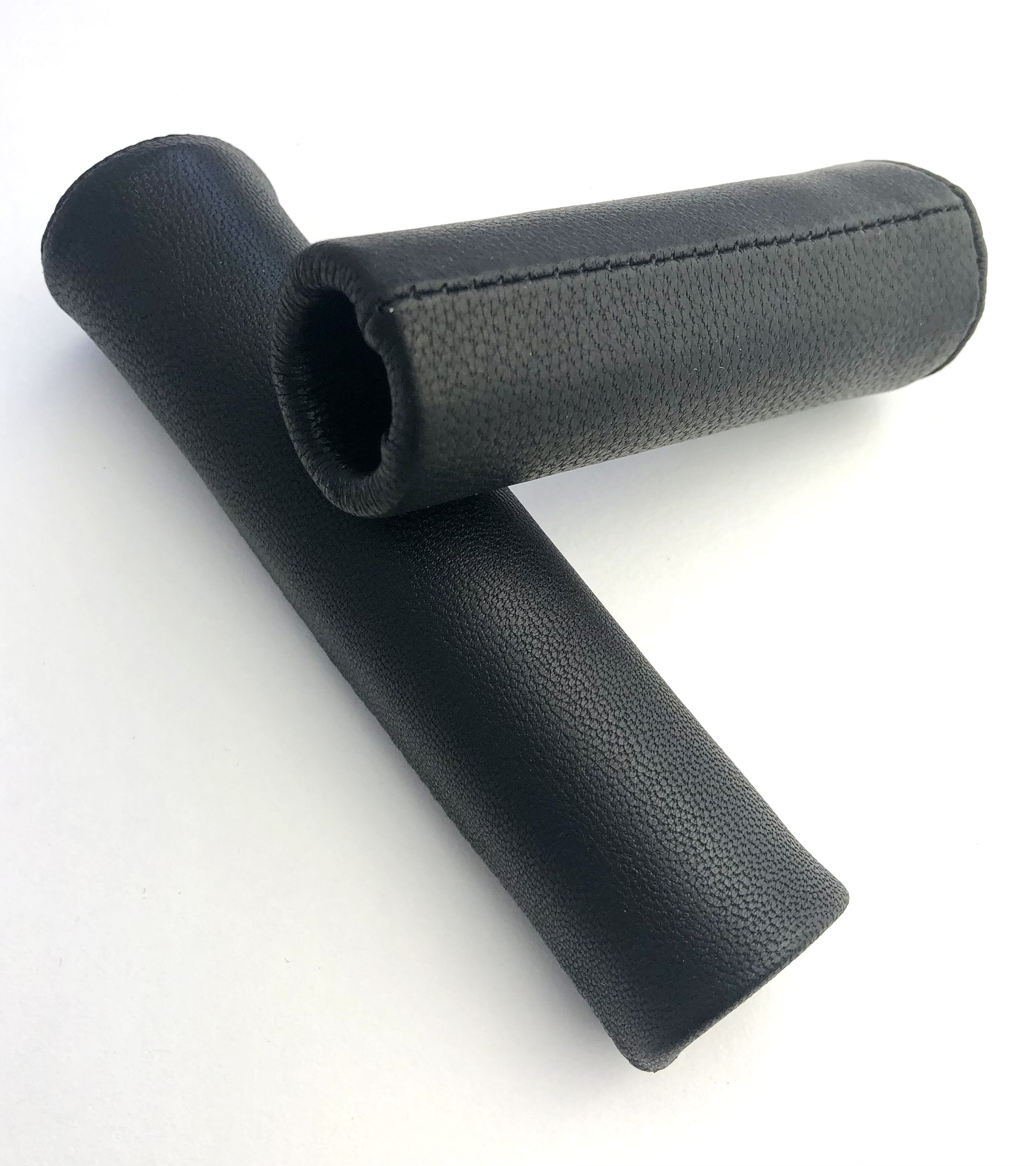 Real Leather Grips, black