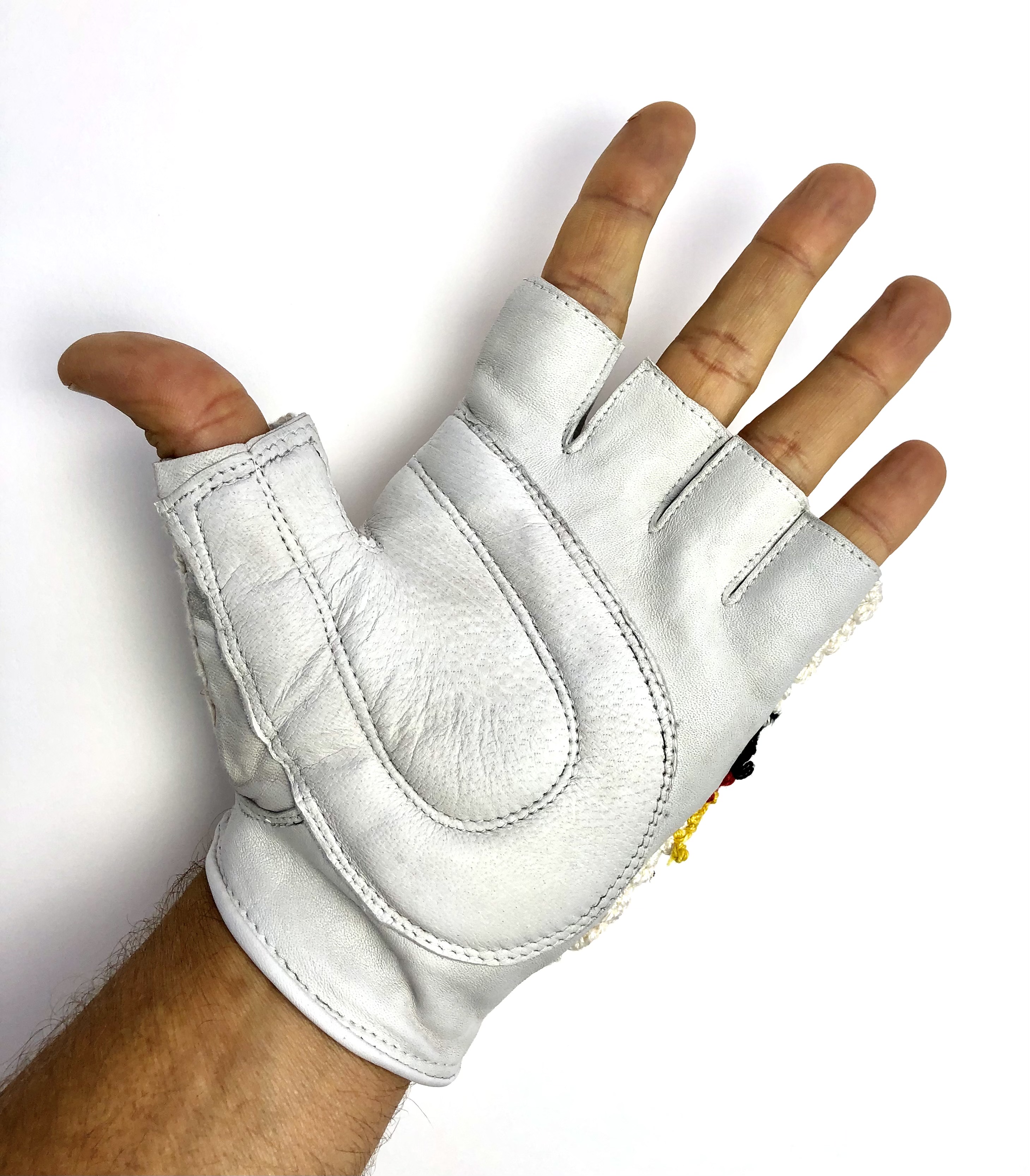 Original GANT 1970s vintage bicycle gloves with chrocheted upper hand Size 9