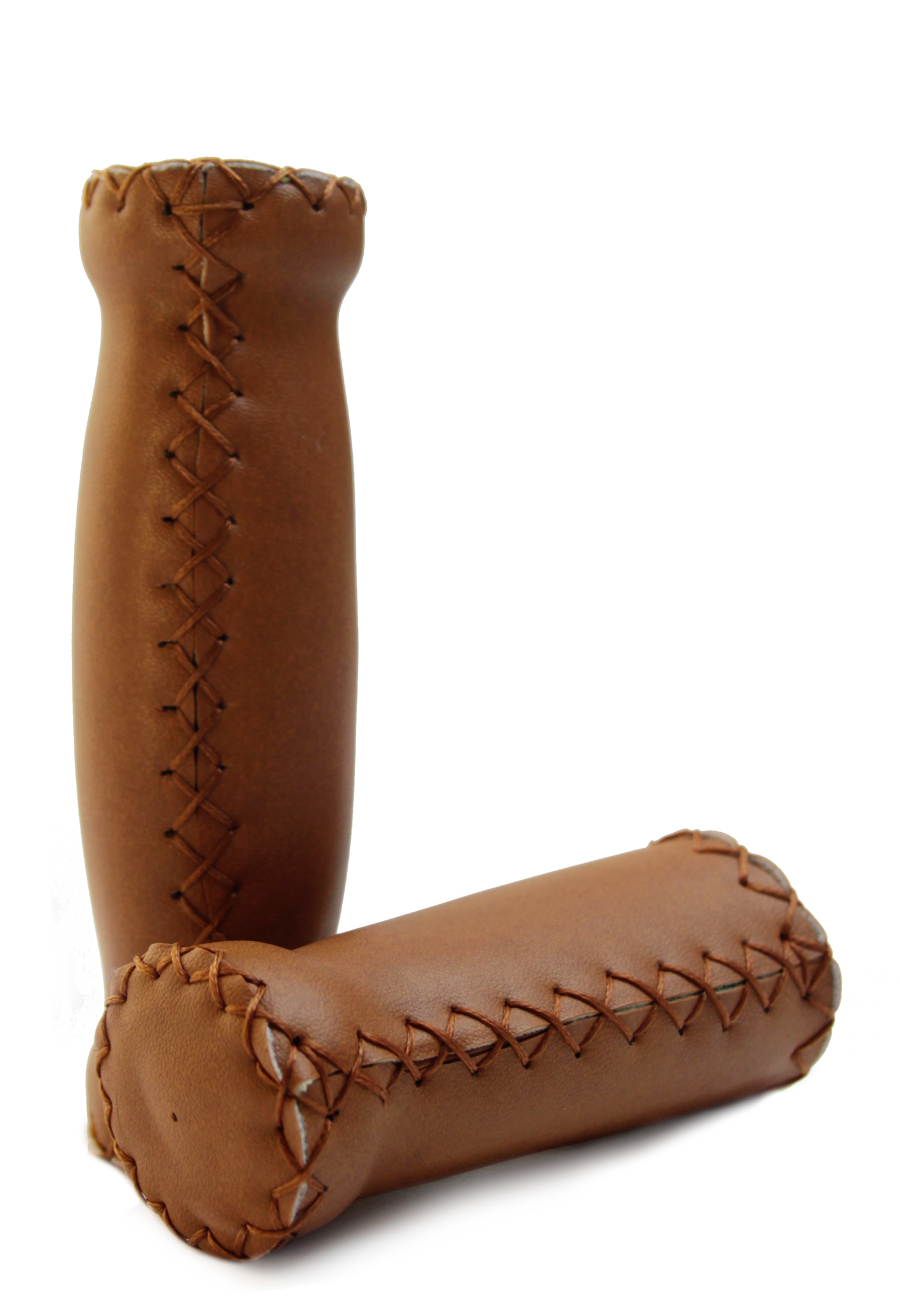 Italian Grips with outer seams, brown short and long