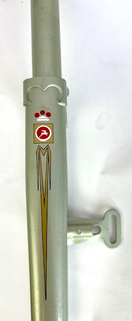 Gazelle bicycle fork 28 inch shaft length: 185 mm white green