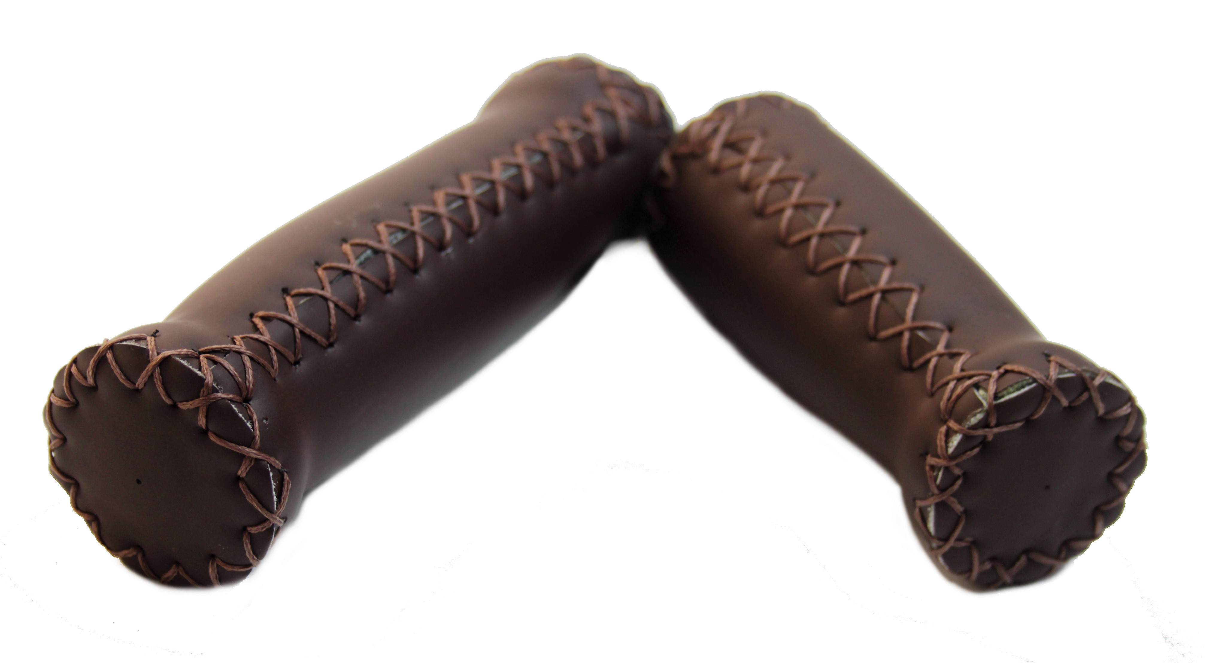 Italian Grips with outer seams, dark brown, short and long