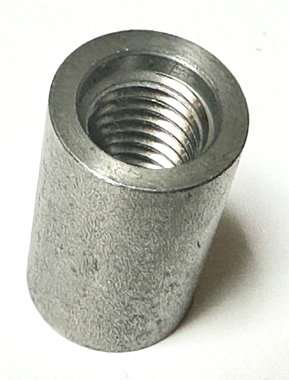 Connecting sleeve / threaded sleeve / round nut / long nut M10, 25 x 15 mm