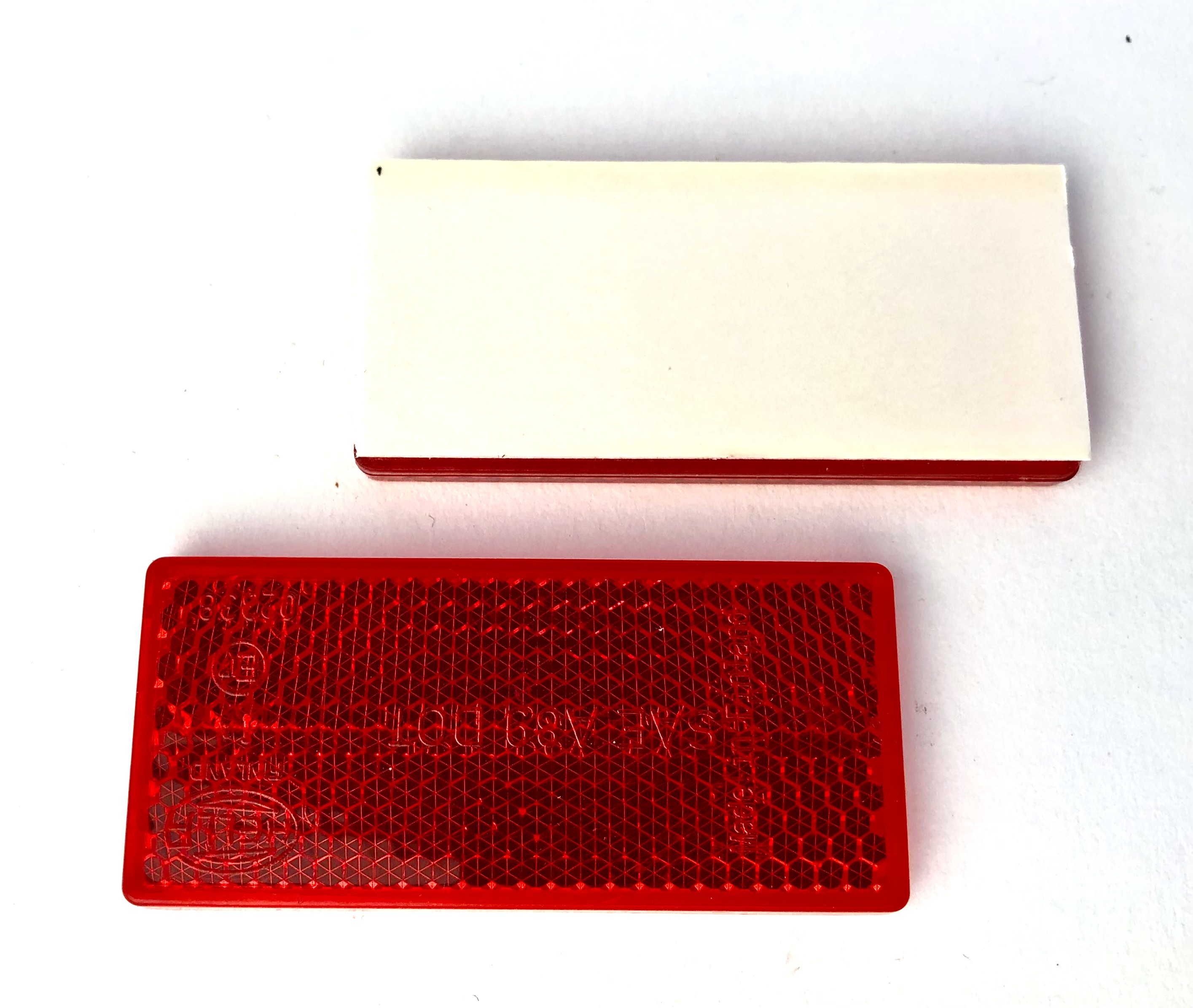 Hella reflector, rectangular, red, self-adhesive
