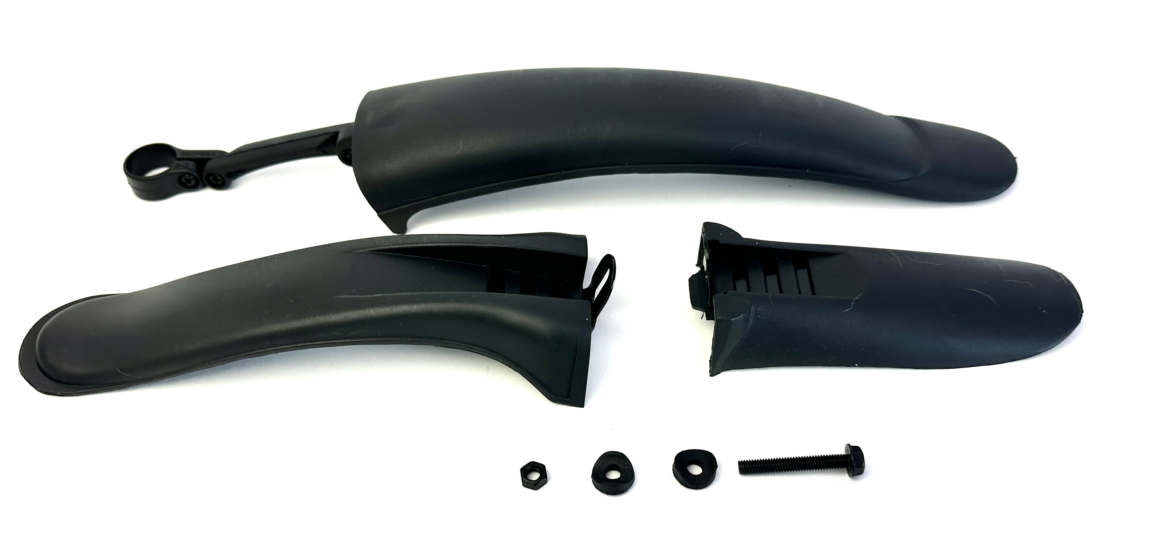 Universal mudguard set plastic black for 24 - 29 inch