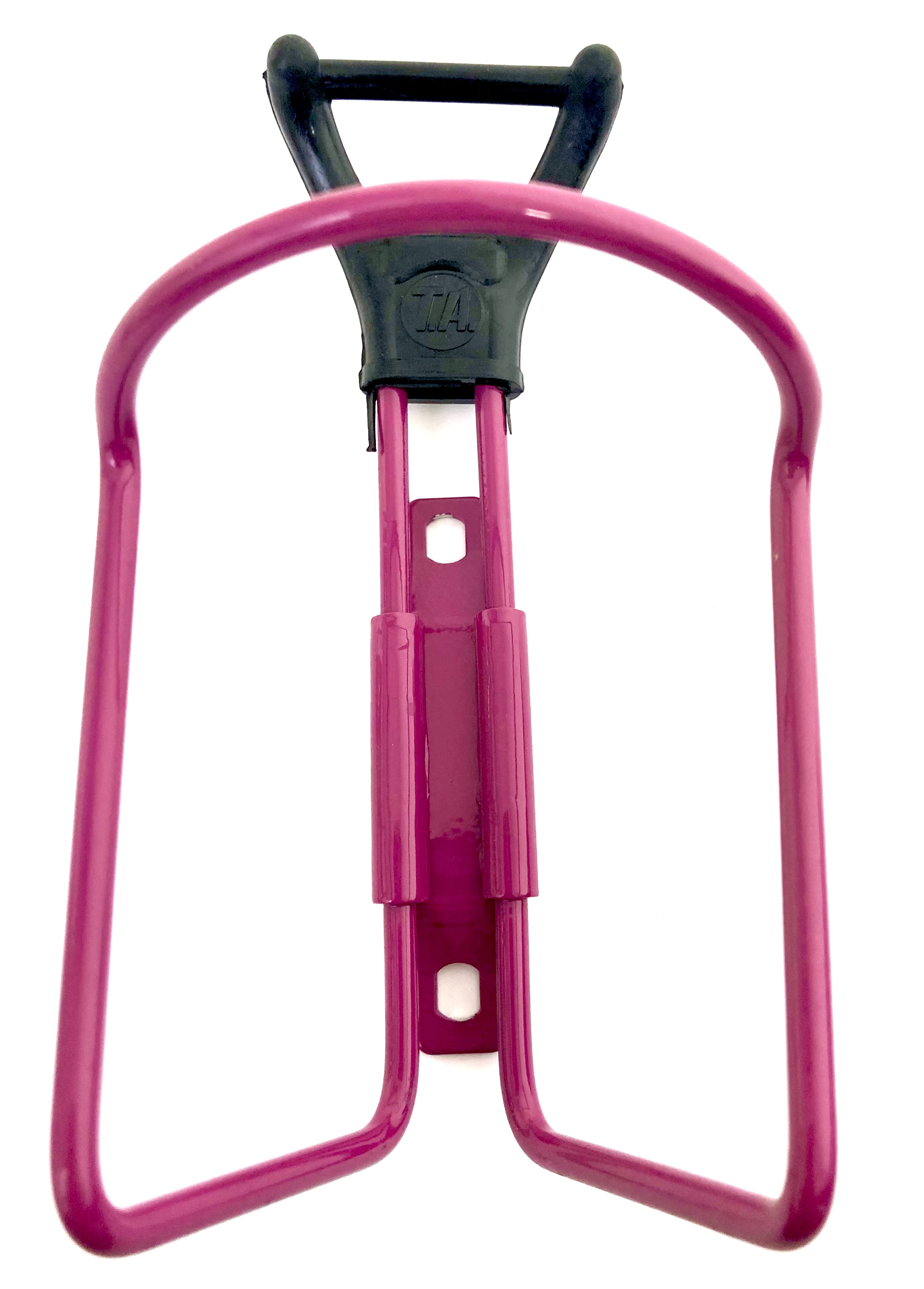 Bicycle bottle cage made of aluminum purple