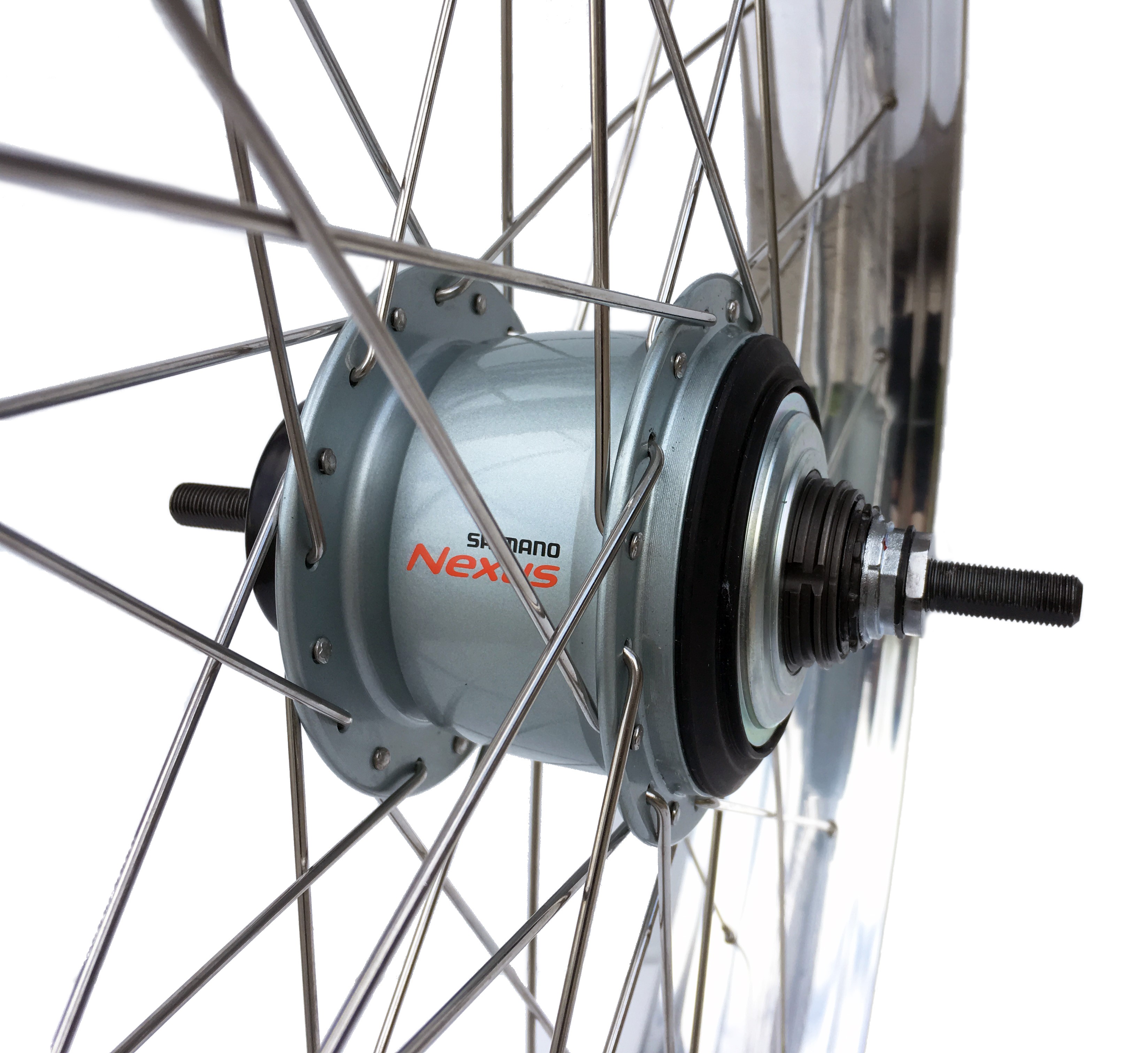 24 inch 82 mm high polished Rear Wheel with 8-speed Coaster Hub