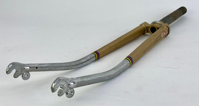 Gazelle road bike fork 28 inch 80s gold / chrome
