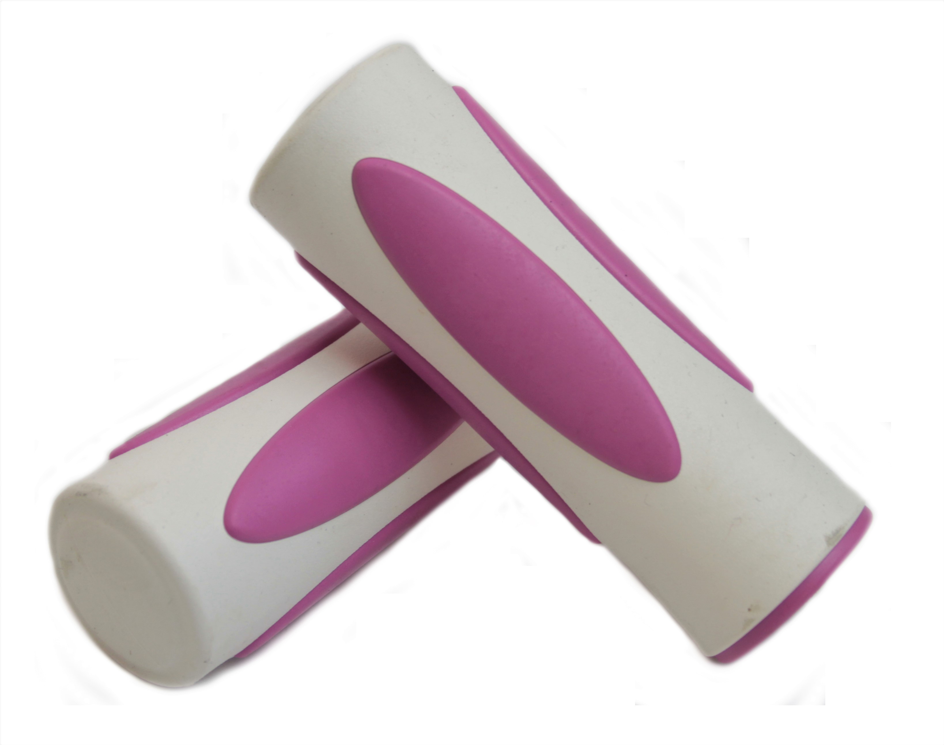 Handlebar Grips, Delight white pink short + short