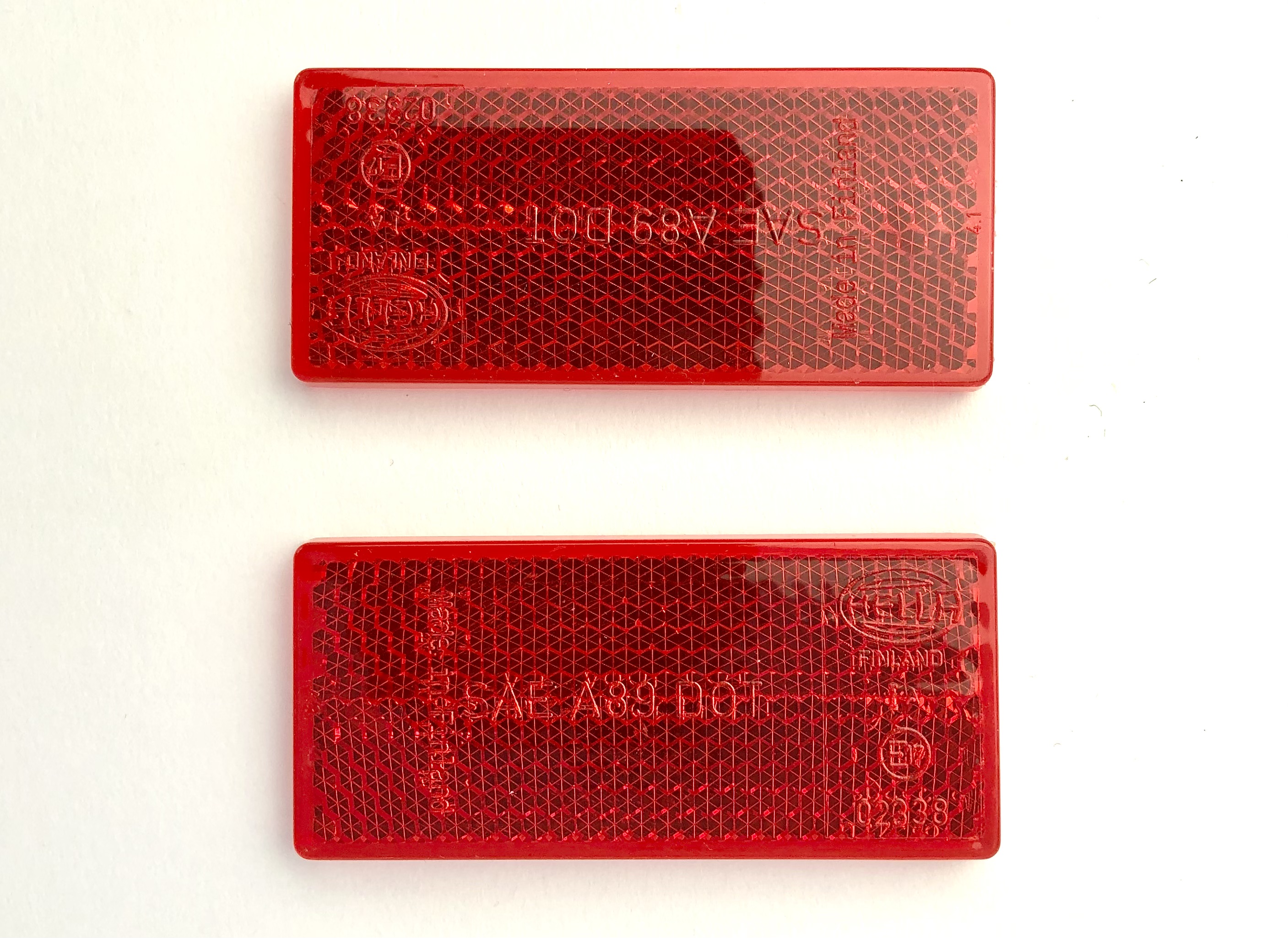 Hella reflector, rectangular, red, self-adhesive