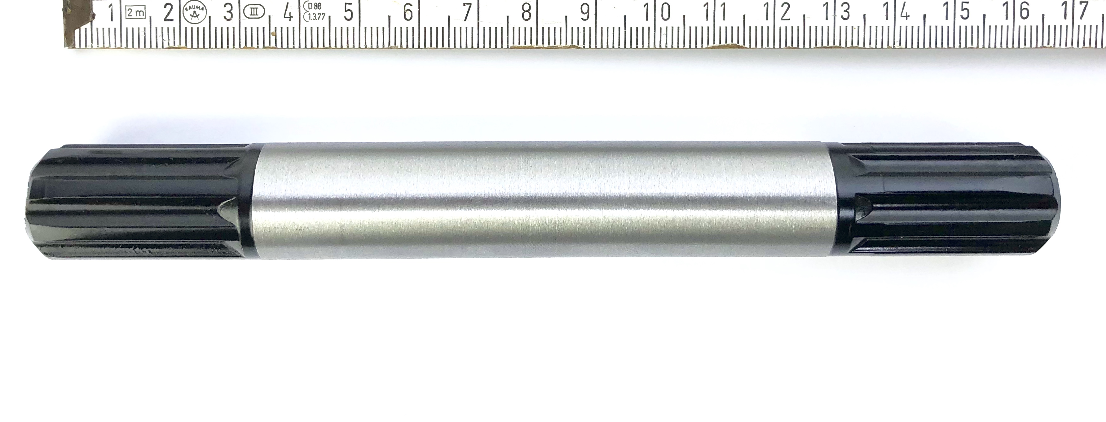 Special Part: BB Axle 165 mm wide, silver steel, burnished