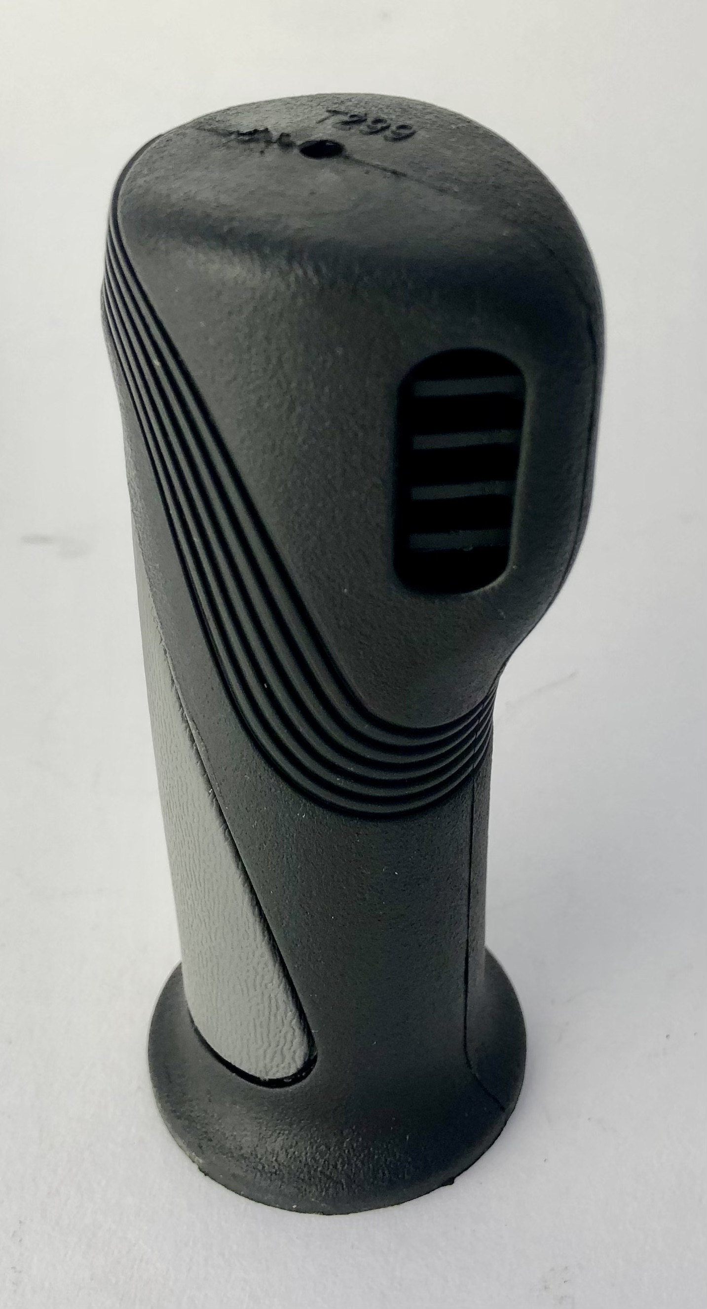 Handlebar grip made of plastic, black / grey, left only