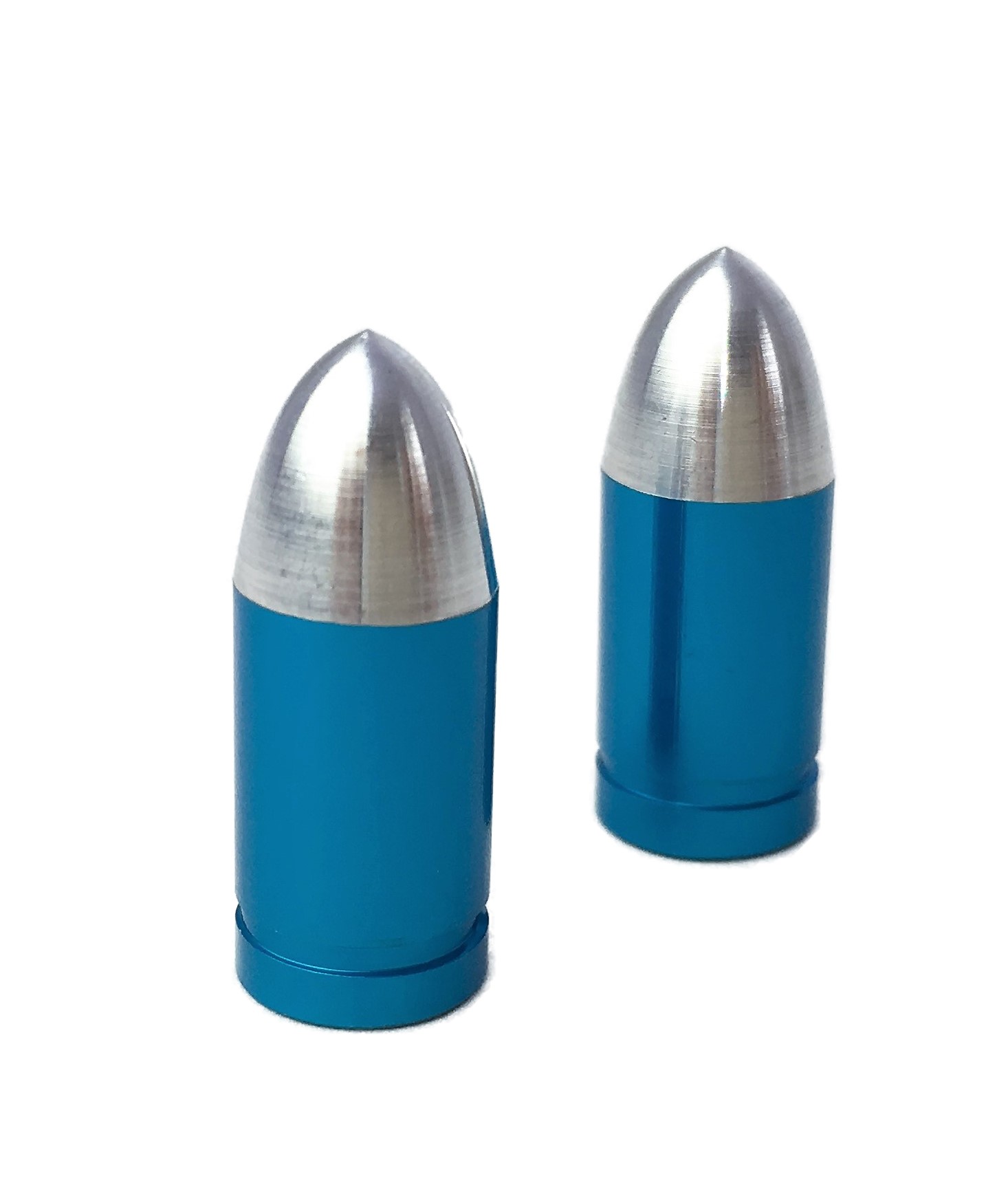 Valve Caps Bullet / Slug, light blue