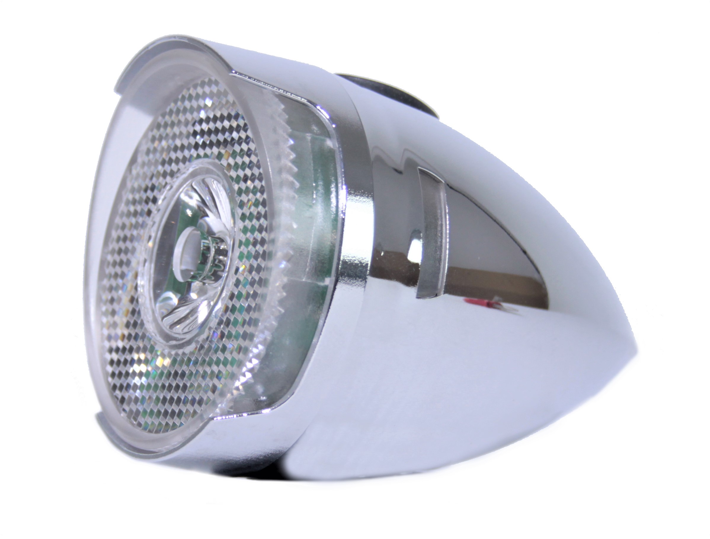 CC Retro LED Battery Frontlamp 65 mm, chrome