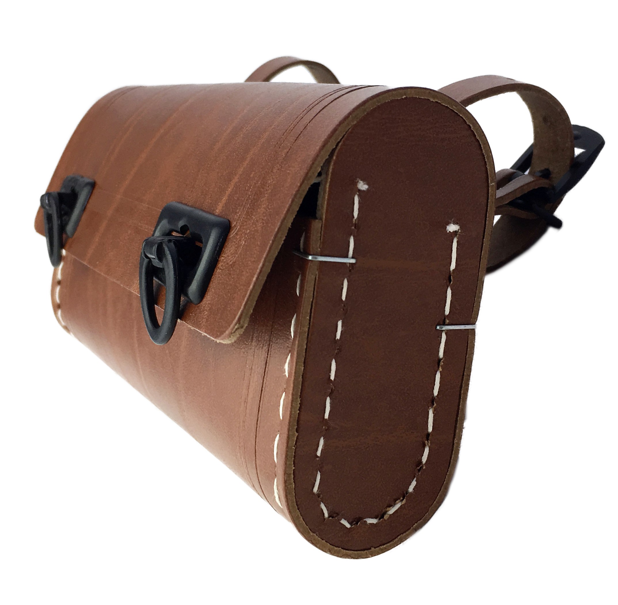 Saddle Bag for Tools, brown with  2 black catches