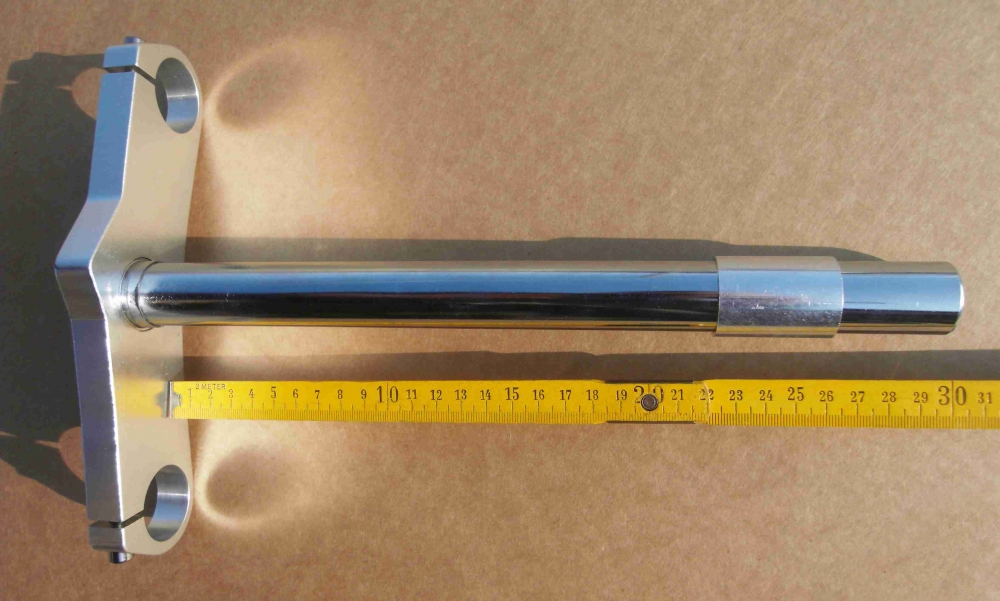 Extra wide lower Fork Crown with 1 inch Shaft for Triple Tree Forks