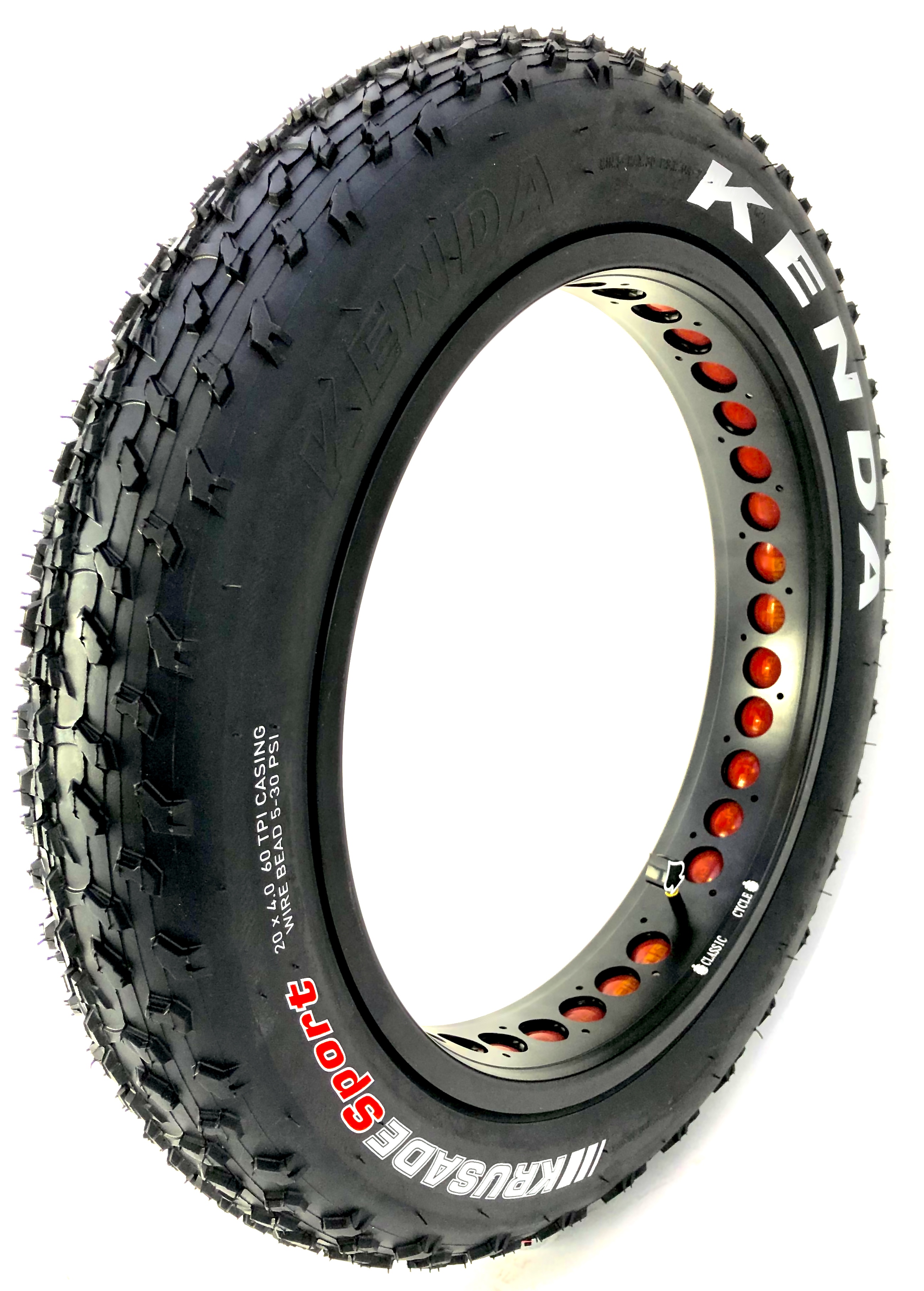 204 Kenda Krusade Tire 20 x 4  inch pure black