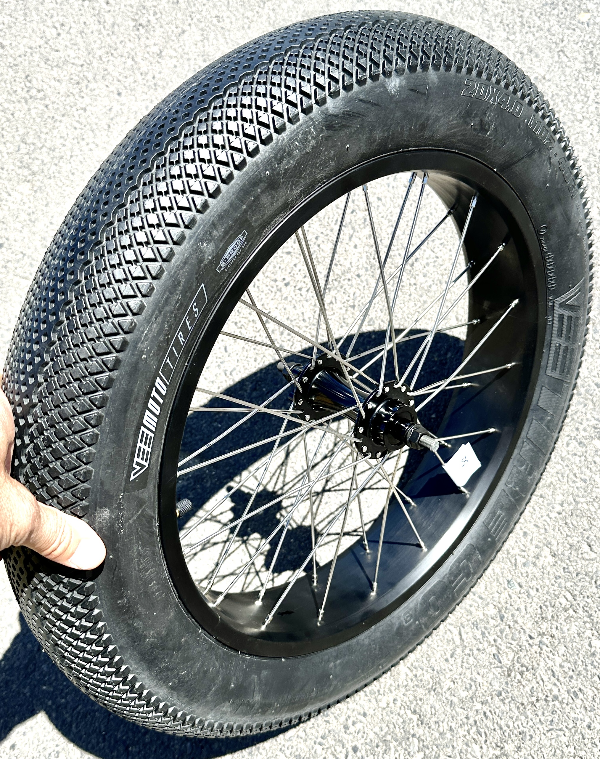 204 Front wheel complete 20 x 4 - 80 mm wide