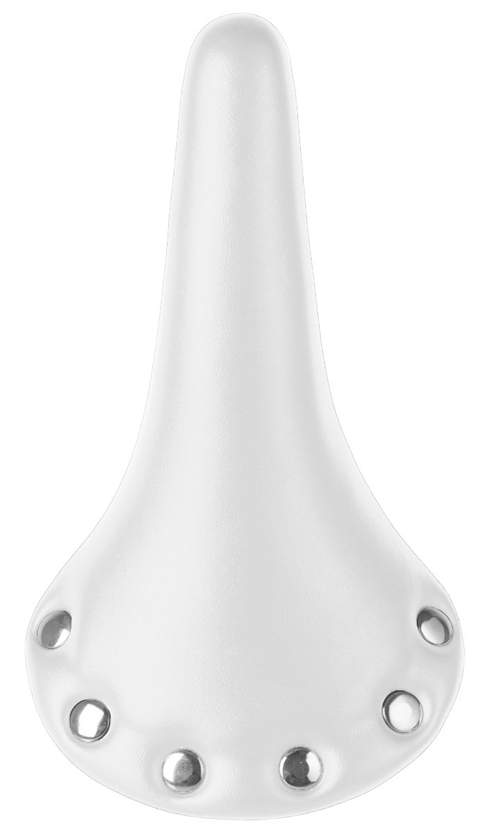 Rivets Saddle, white with 6 stainless rivets
