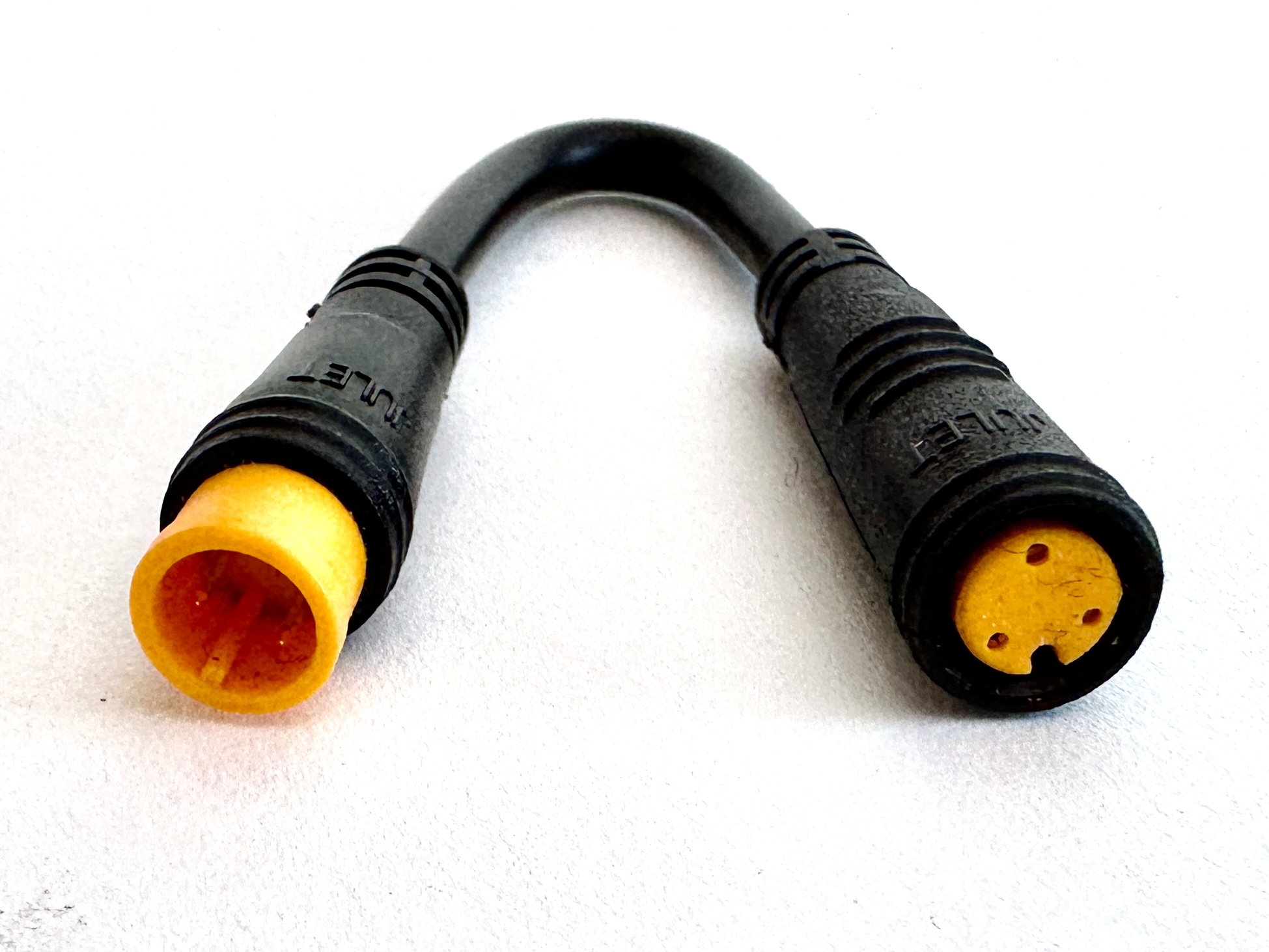 HIGO / Julet extension cable 5,5 cm for ebike, 3 PIN female to male, yellow
