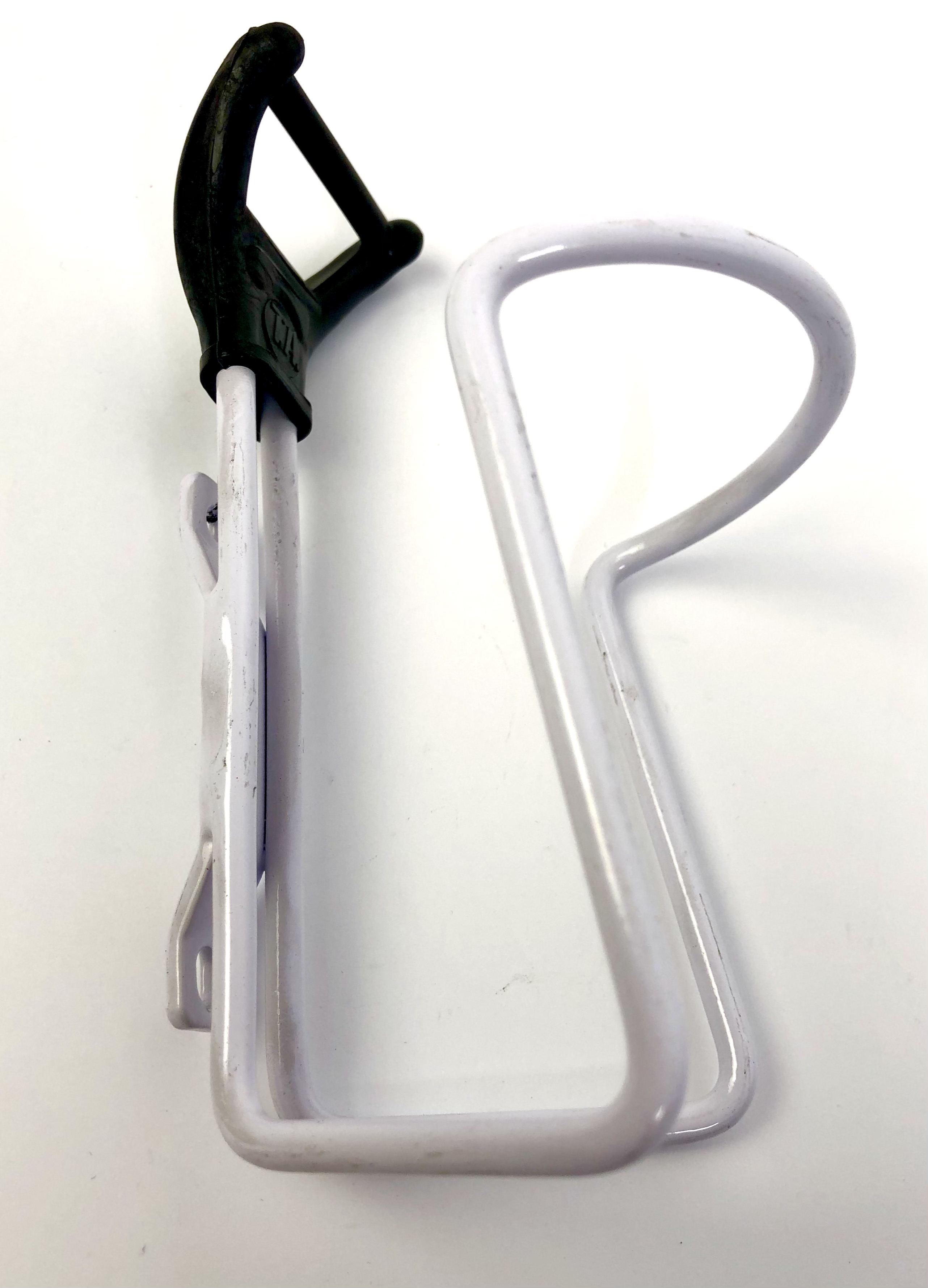 Bicycle bottle cage made of aluminum white