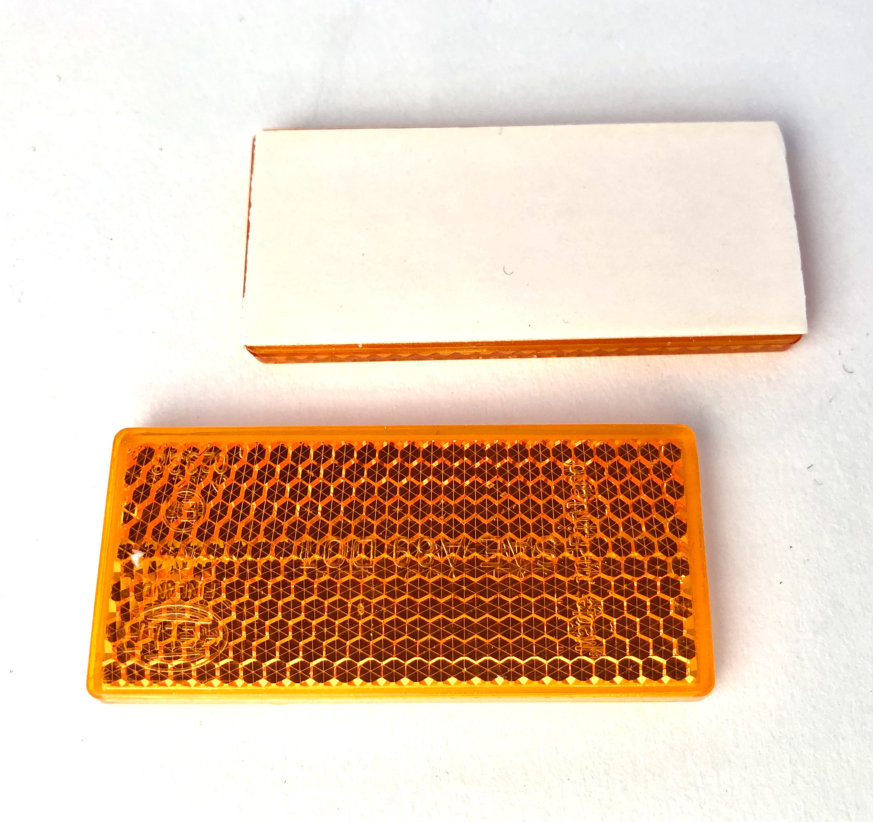 Hella reflector, rectangular, yellow, self-adhesive