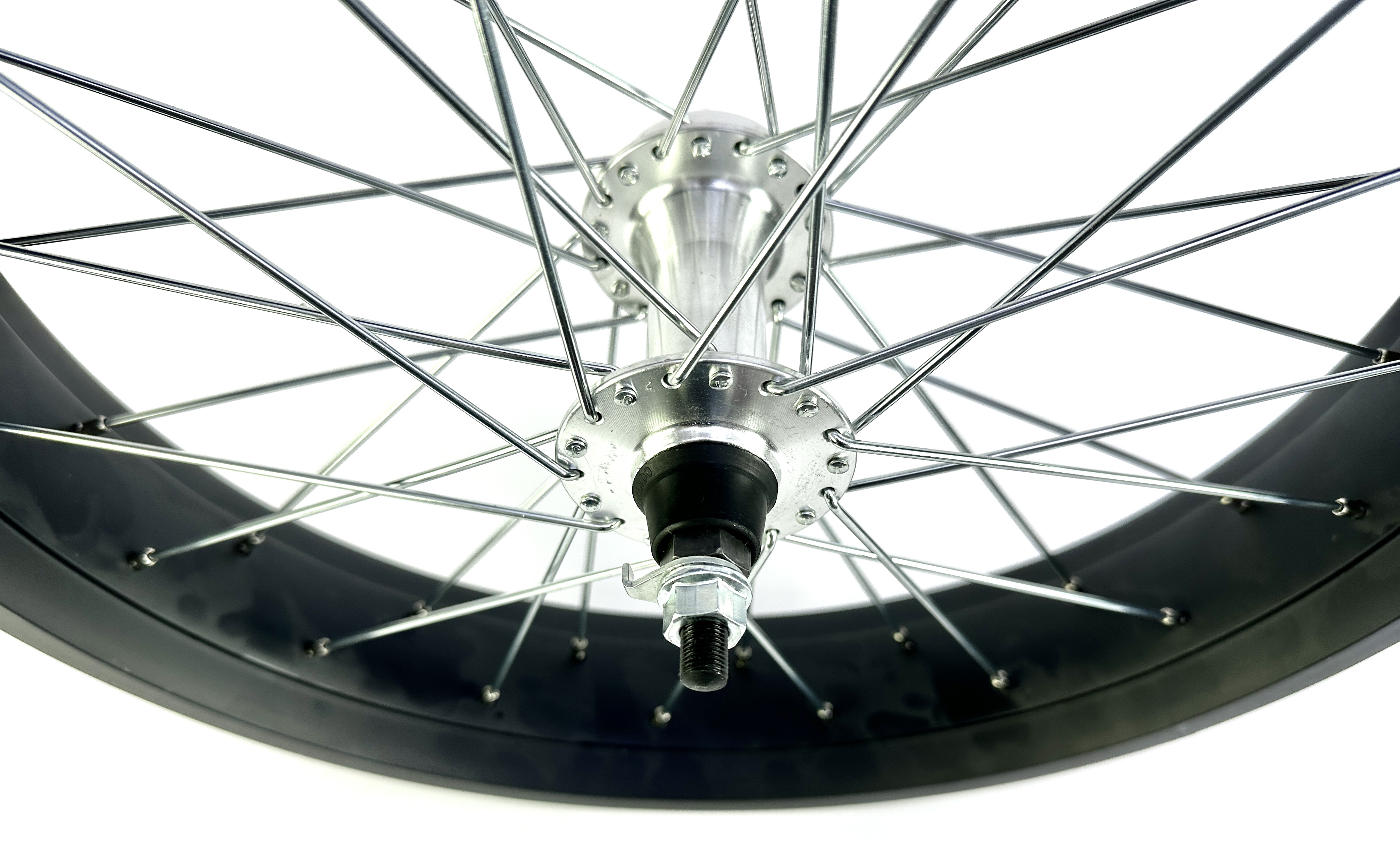 204 Front Wheel  20 x 4 inch Fat Bike 80 mm black for Disk silver Hub, 2nd choice