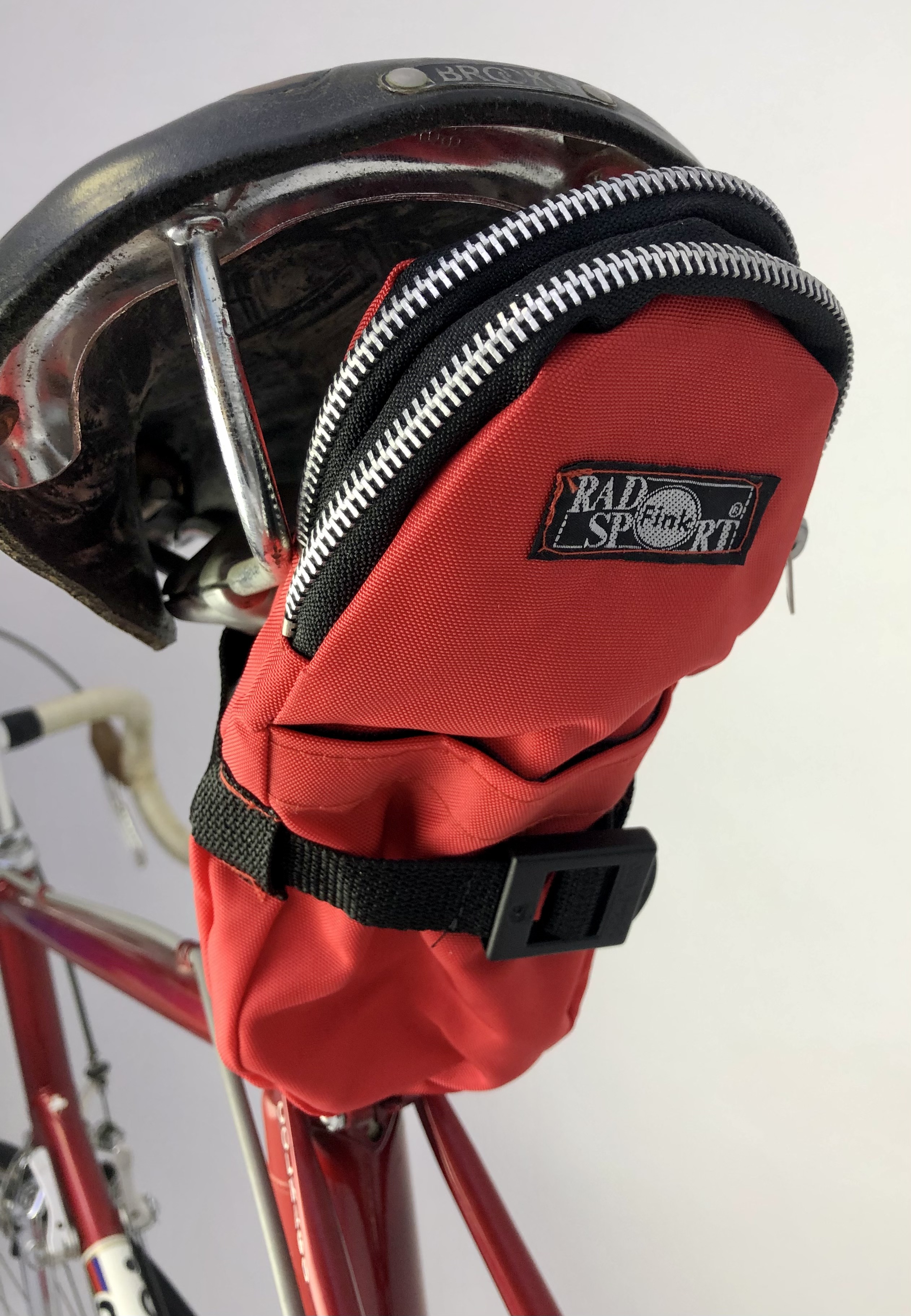 Double Saddlebag, Racing Bike, tire or tube bag, nylon red