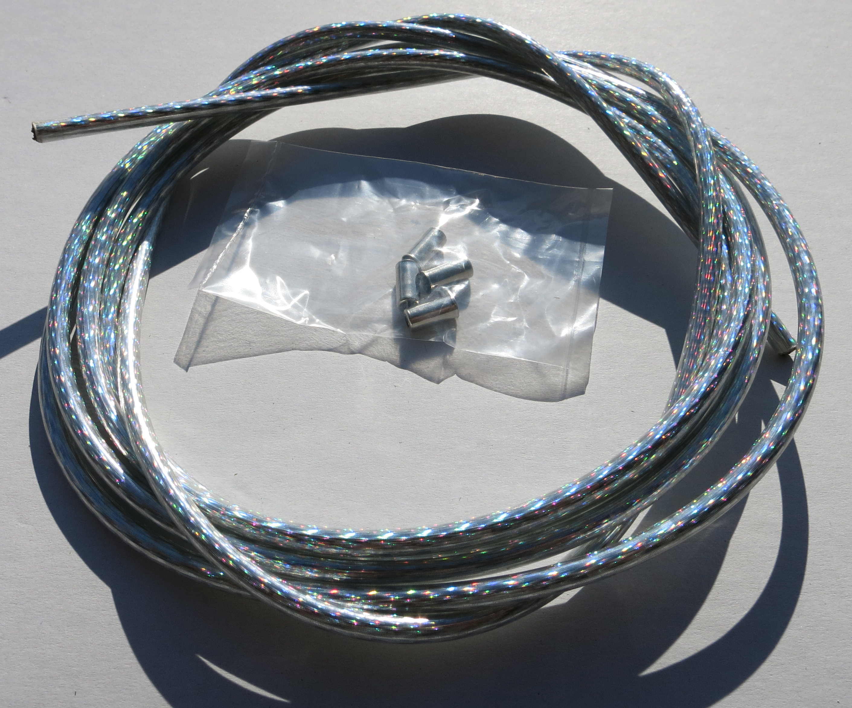Outer Cable Housing Silver / Rainbow Shining  2,50 m 5 mm