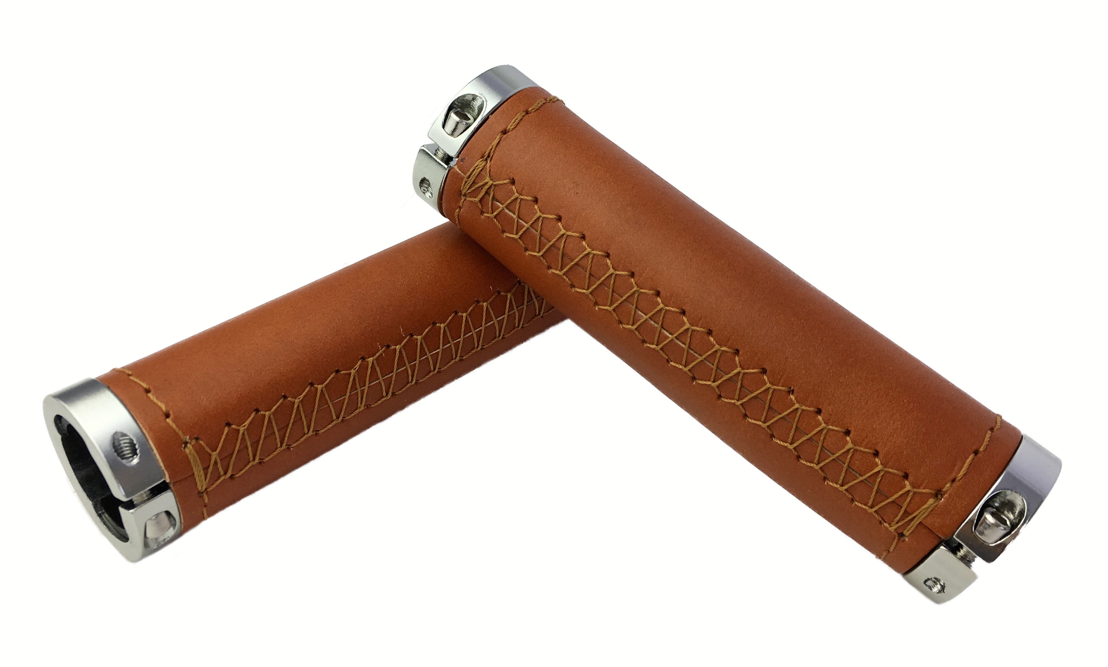 Grips light brown / brandy with outer seams