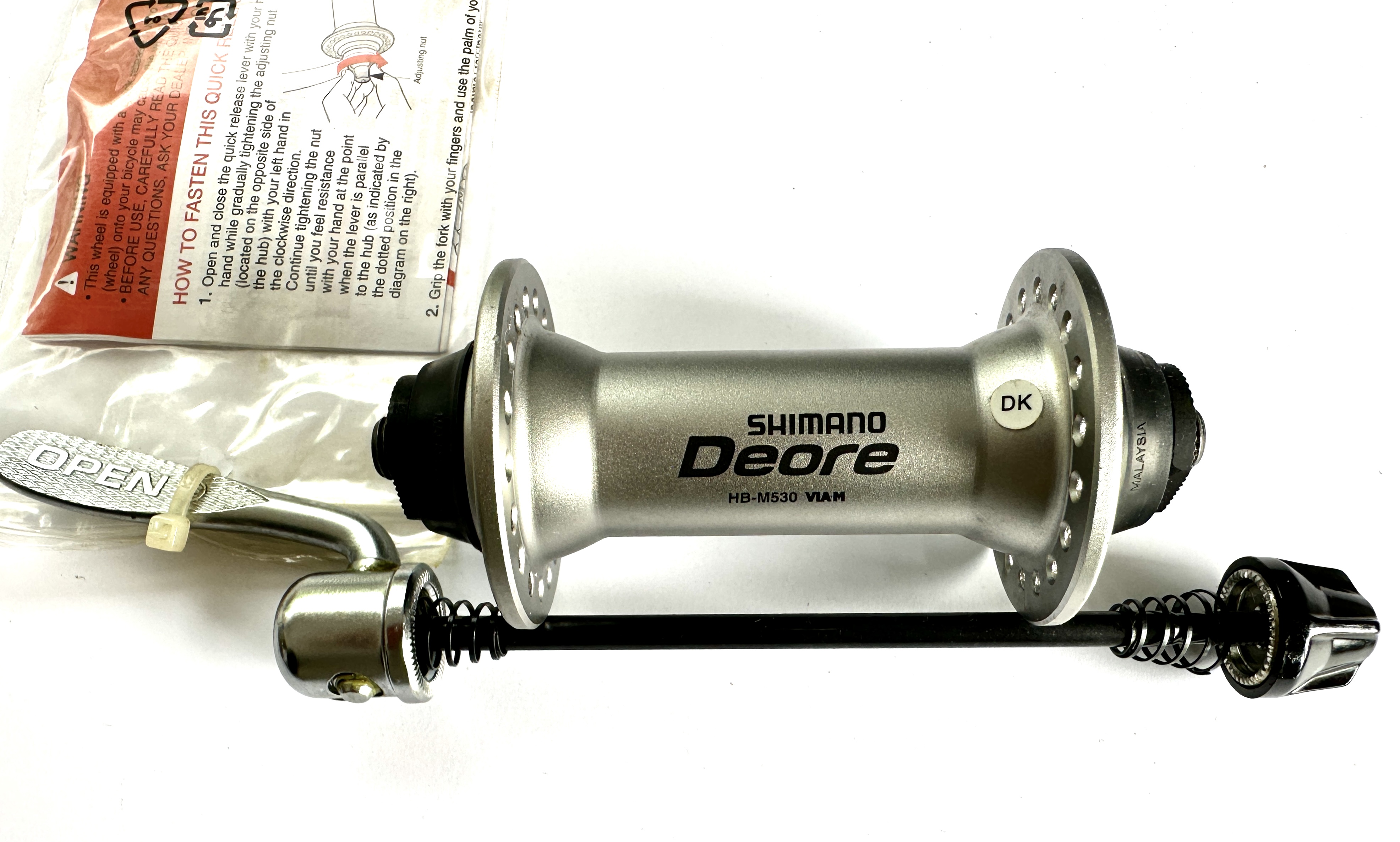 Shimano Deore HB-M530 front hub 36-hole, silver