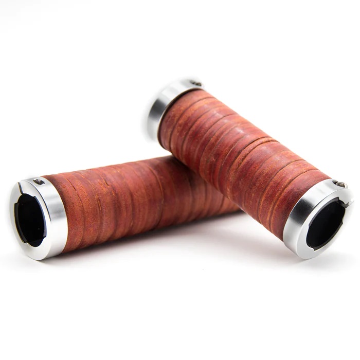 UD Leather Bicycle Grips Mellow Classic brown