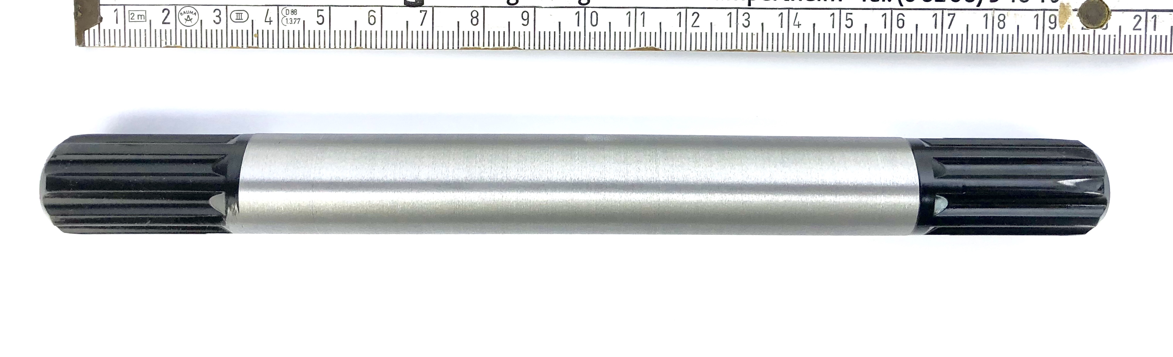 Special Part: BB Axle 200 mm wide, silver steel, burnished