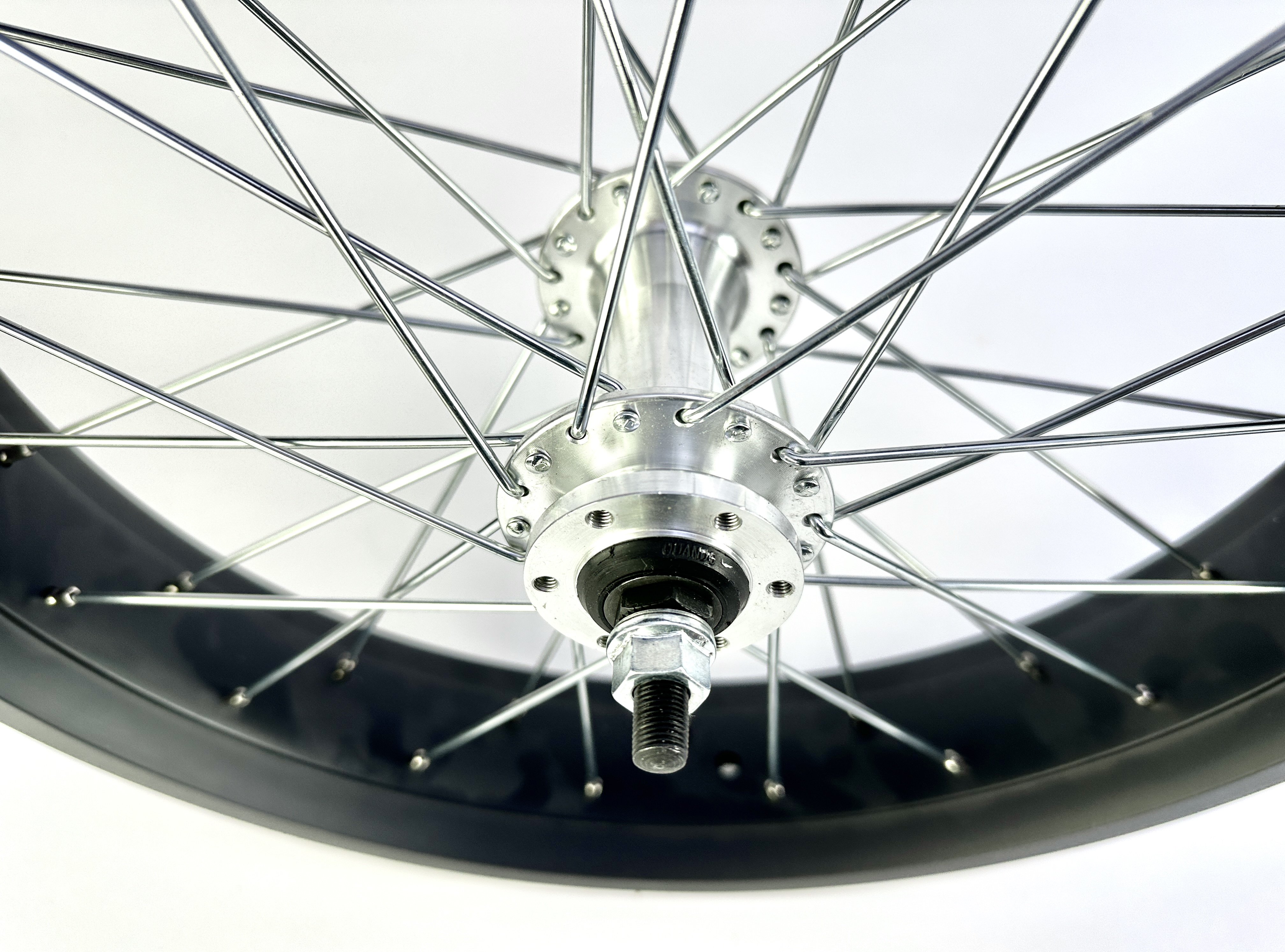 204 Front Wheel  20 x 4 inch Fat Bike 80 mm black for Disk silver Hub, 2nd choice
