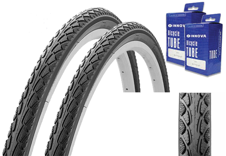 2X Reifen für Trekking oder City Bike 28 x 1.75 mit Schlauch, E-Bike Zulassung und Pannenschutz