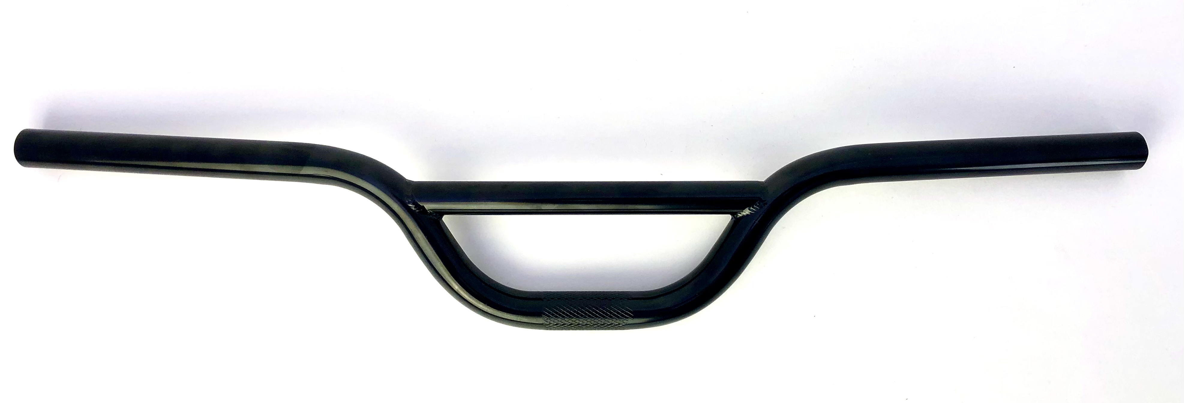 Flat 2 Cross Bar - wide and flat handle bar, BMX shape black semi-gloss