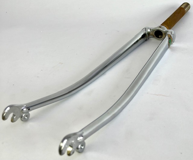 Road bike fork with Campagnolo dropouts 700c 70-80s shaft length: 223 mm chrome-plated