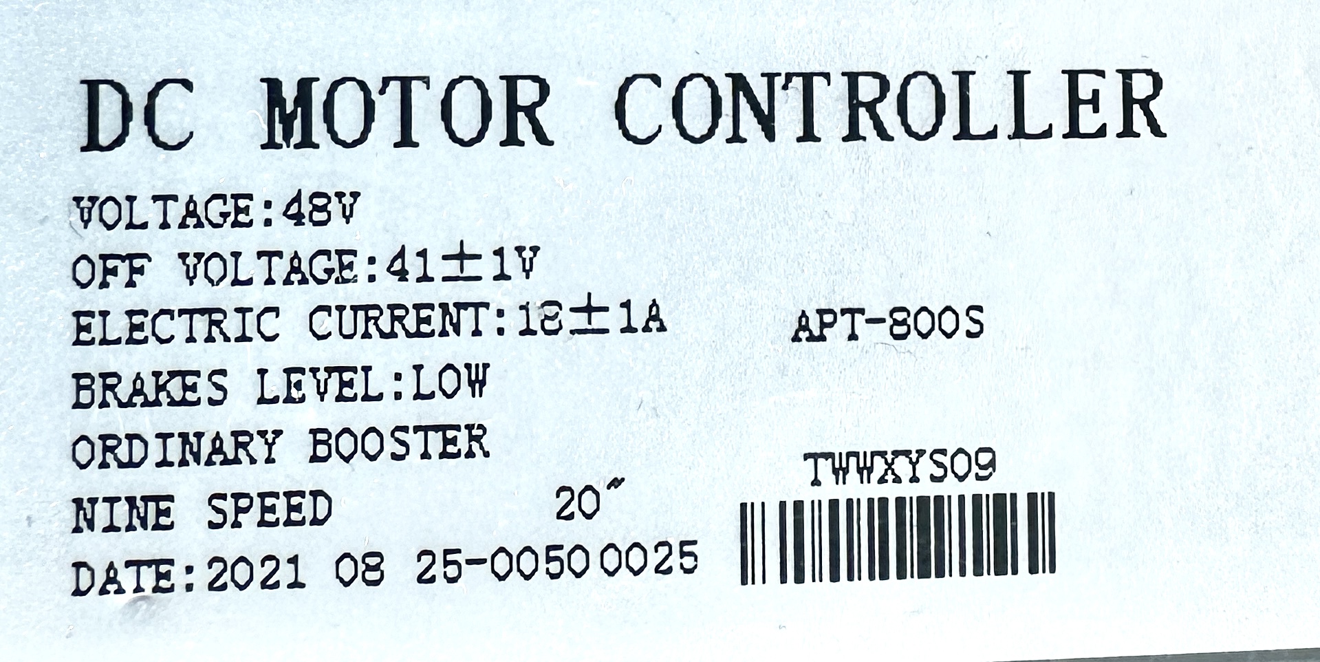 UD Controller motor 48V