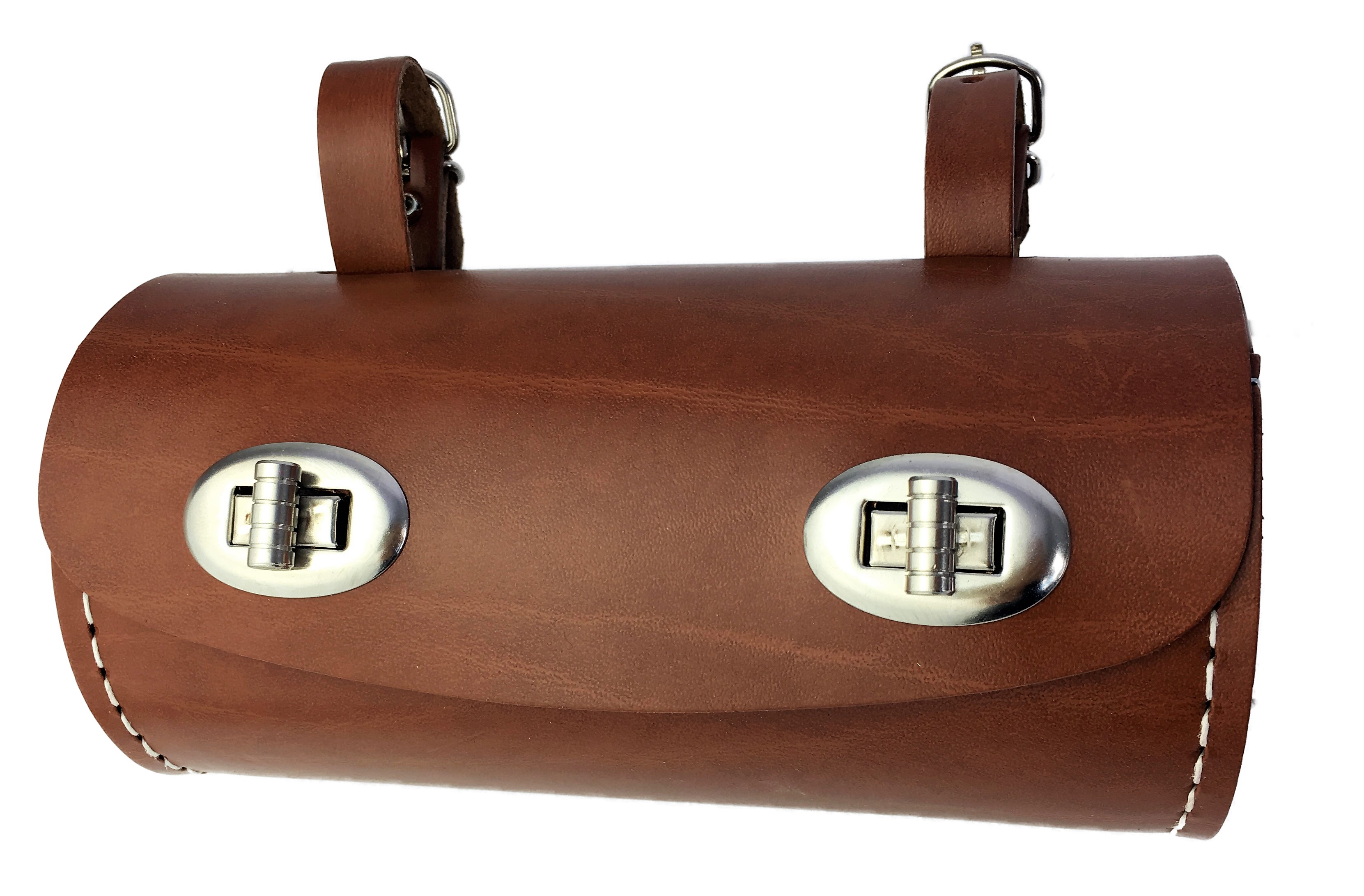 Saddlebag in barrel shape light brown