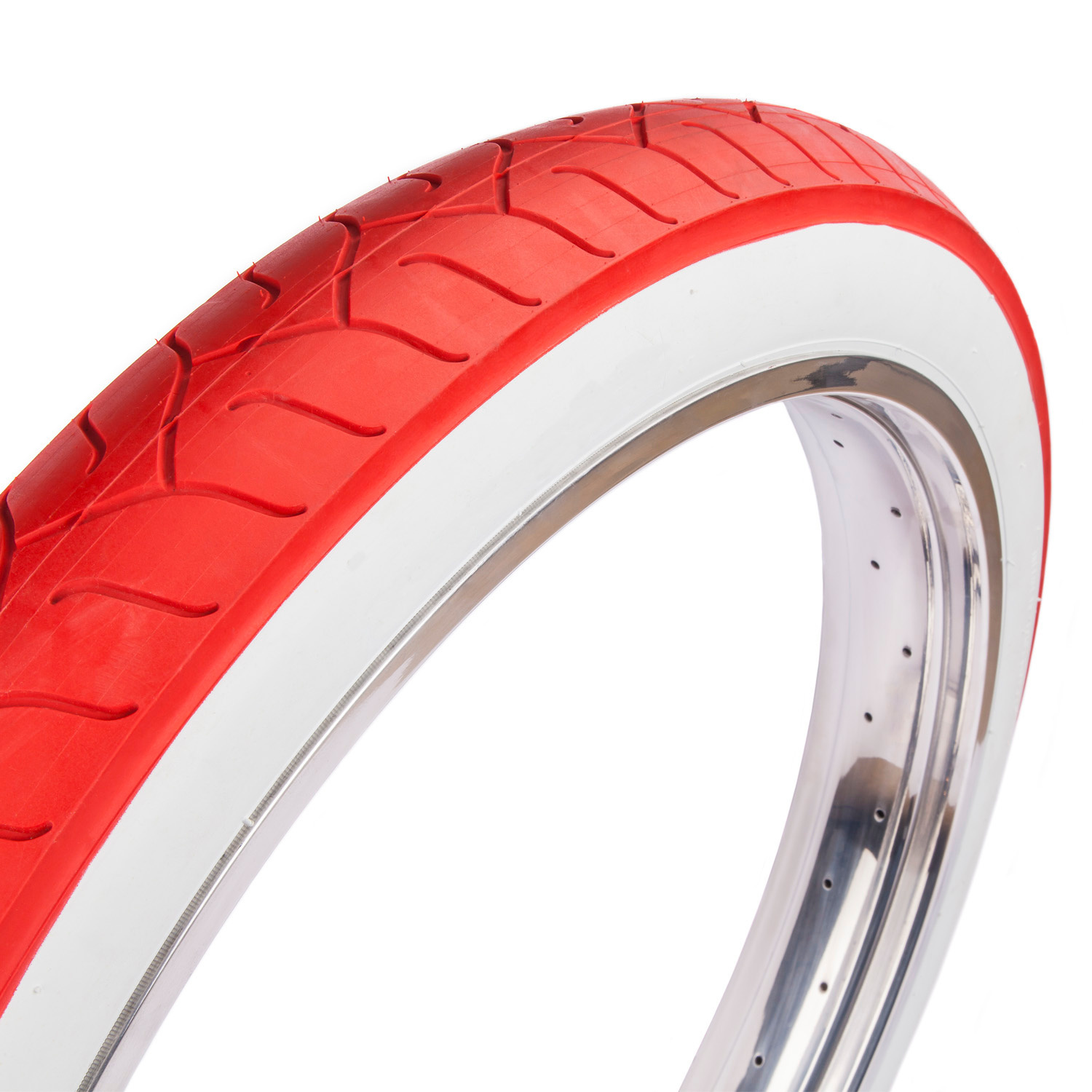 RED Tire  24 x 3.0 WHITE wall