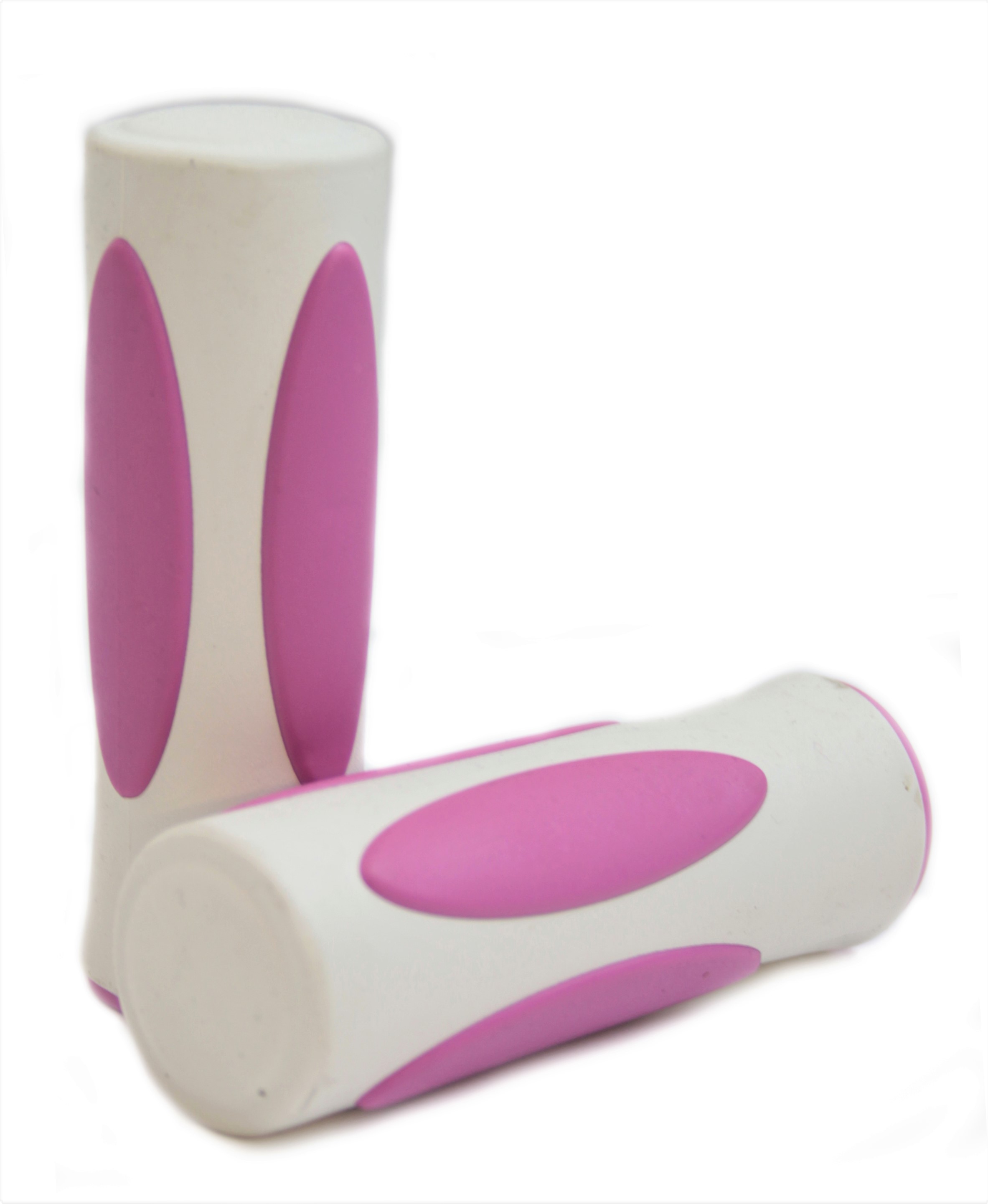Handlebar Grips, Delight white pink short + short