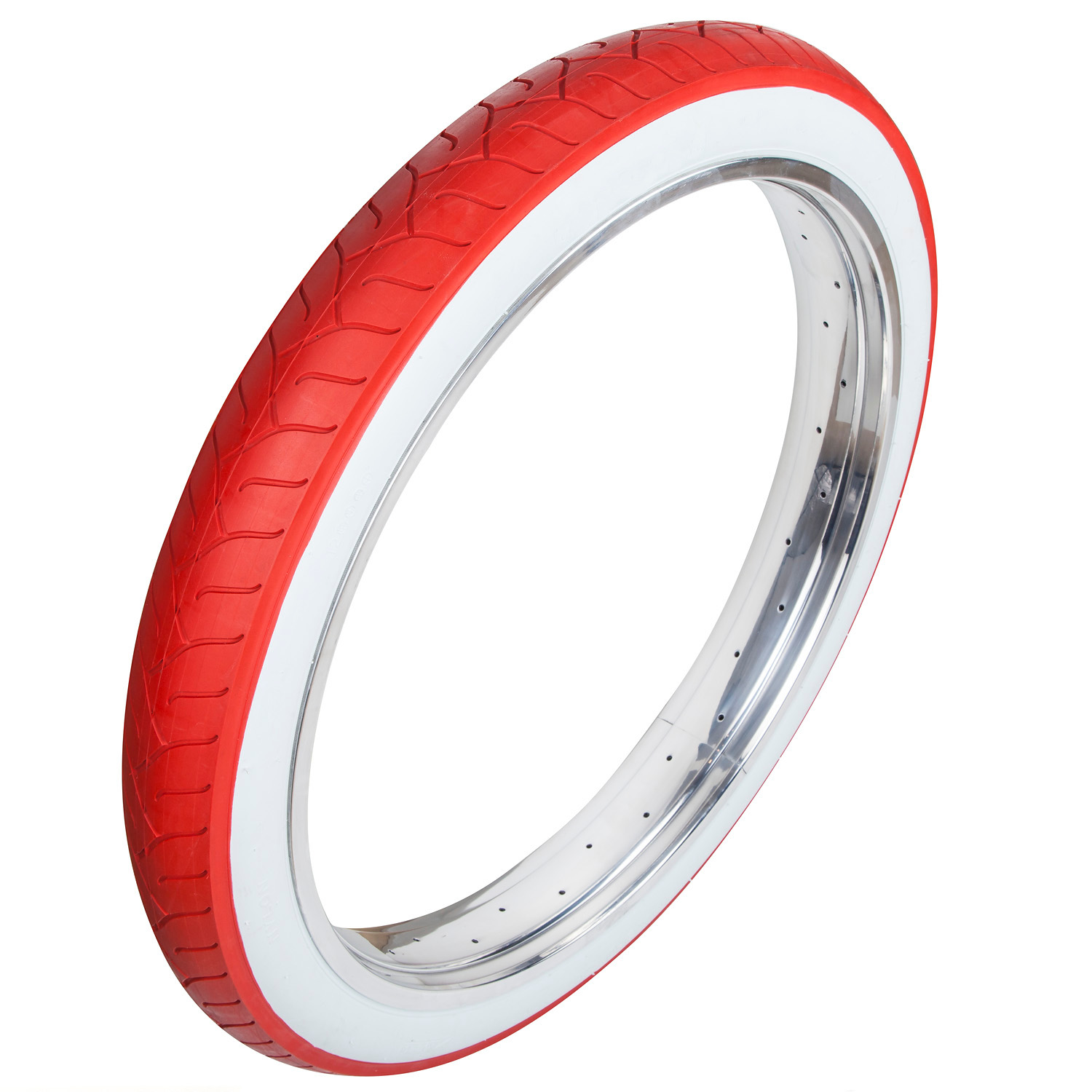 RED Tire  24 x 3.0 WHITE wall
