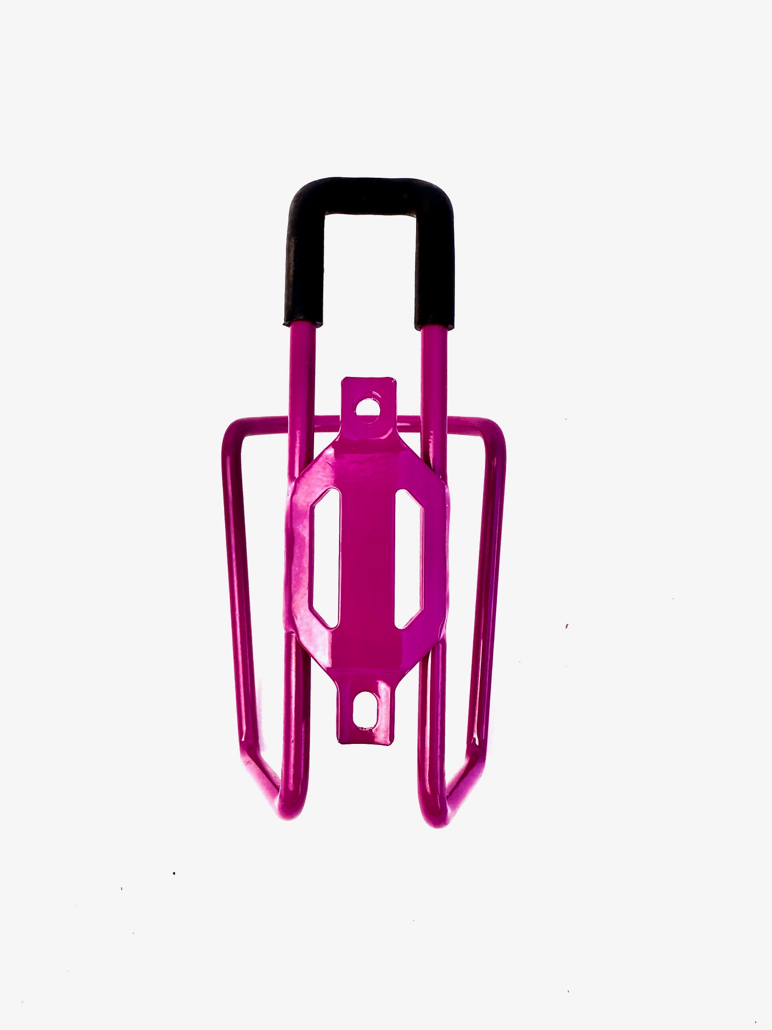 Bicycle bottle cage made of aluminum purple