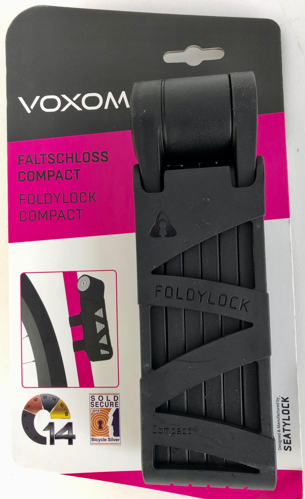 VOXOM bicycle lock folding lock compact