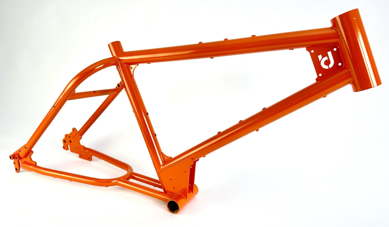 orange hardtail frame