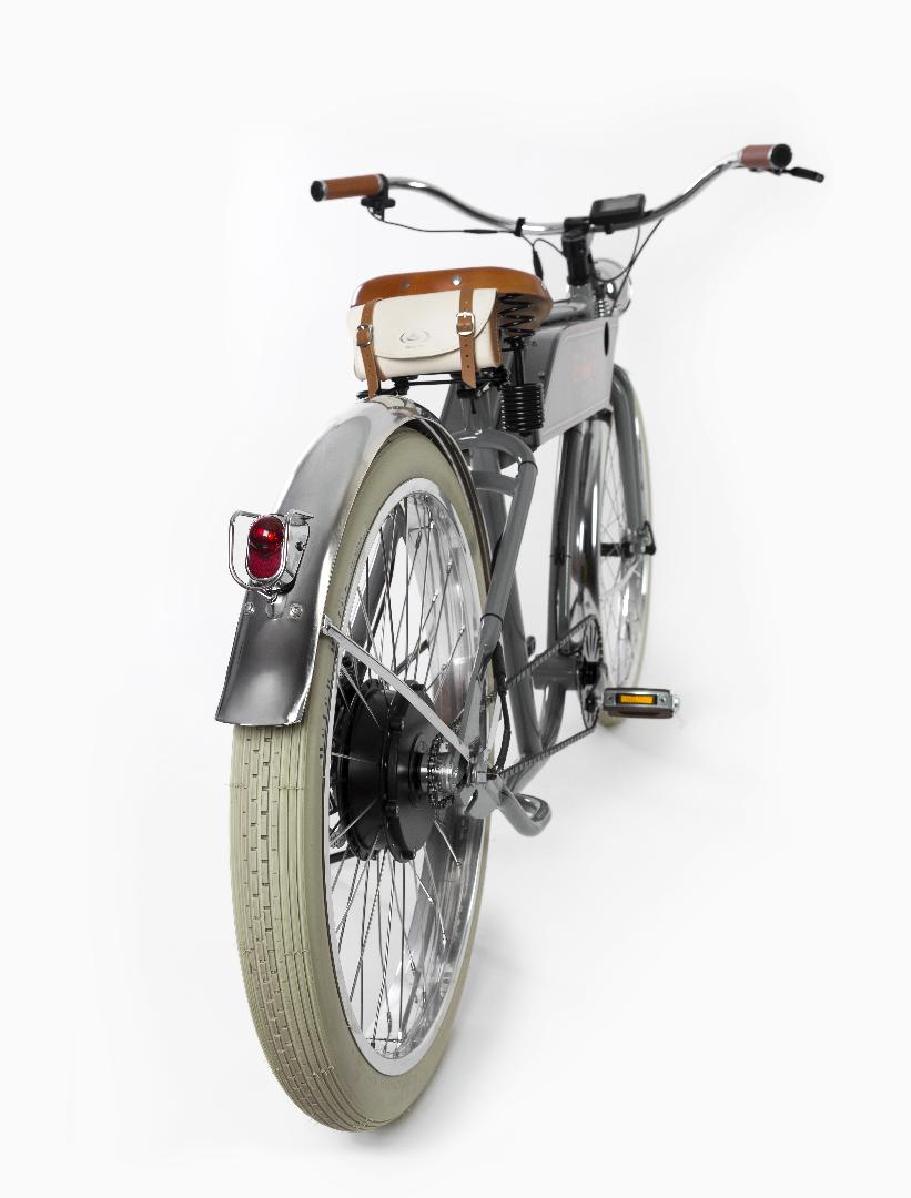 Phare Avant Vélo type moto LED Old Bates 15cm Noir Brillant